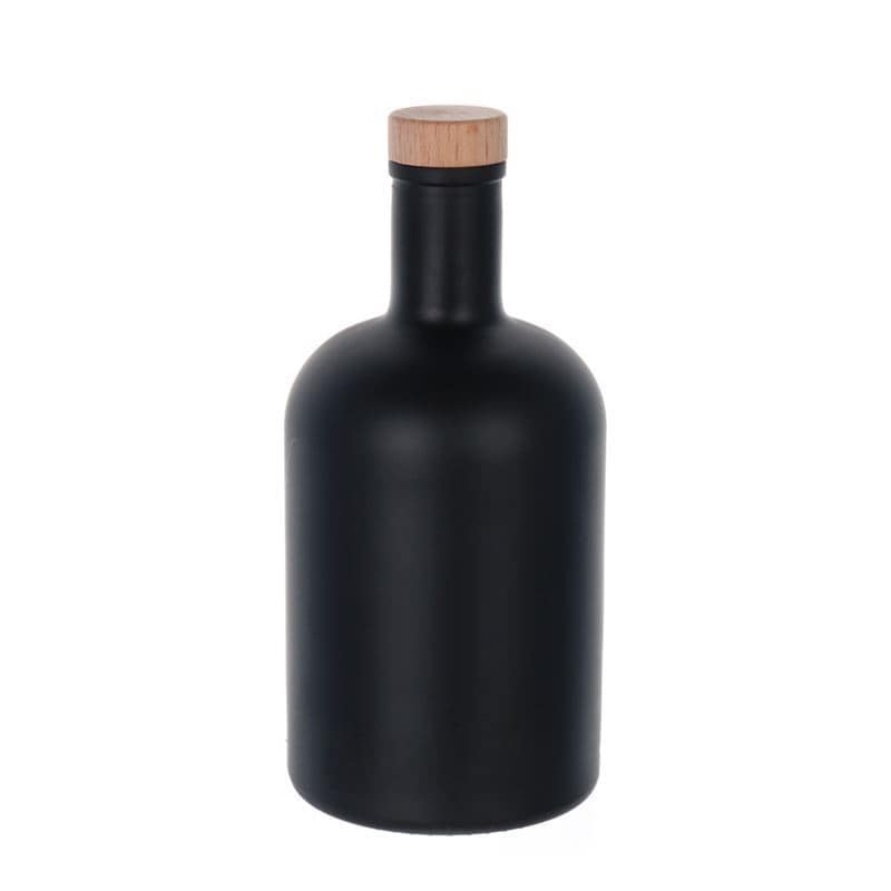 Skleněná lahev 700 ml 'Gerardino', černá, uzávěr: korek