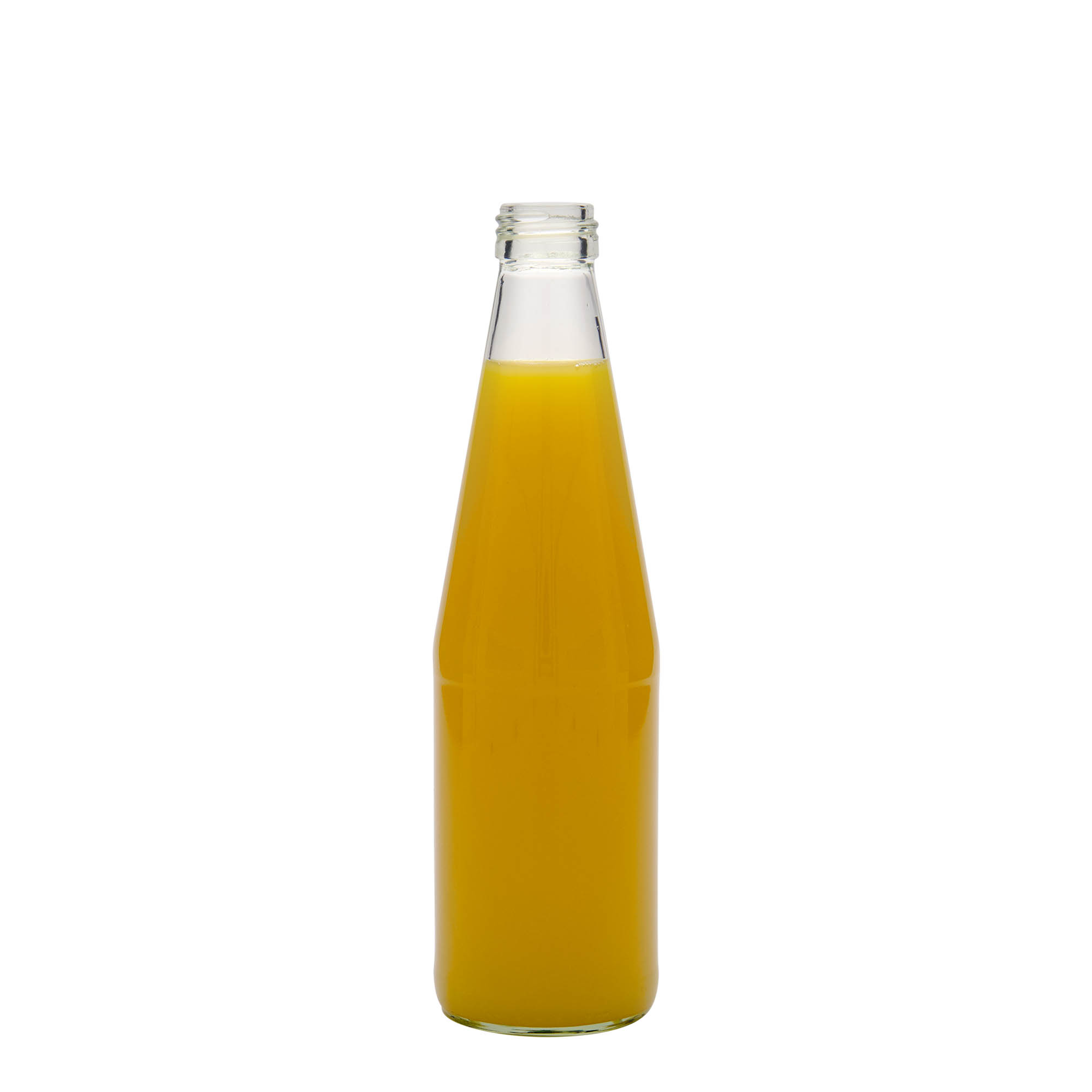 330 ml univerzální láhev ve tvaru mrkve, sklo, hrdlo: PP 28 330 ml univerzální láhev ve tvaru mrkve, sklo, hrdlo: PP 28