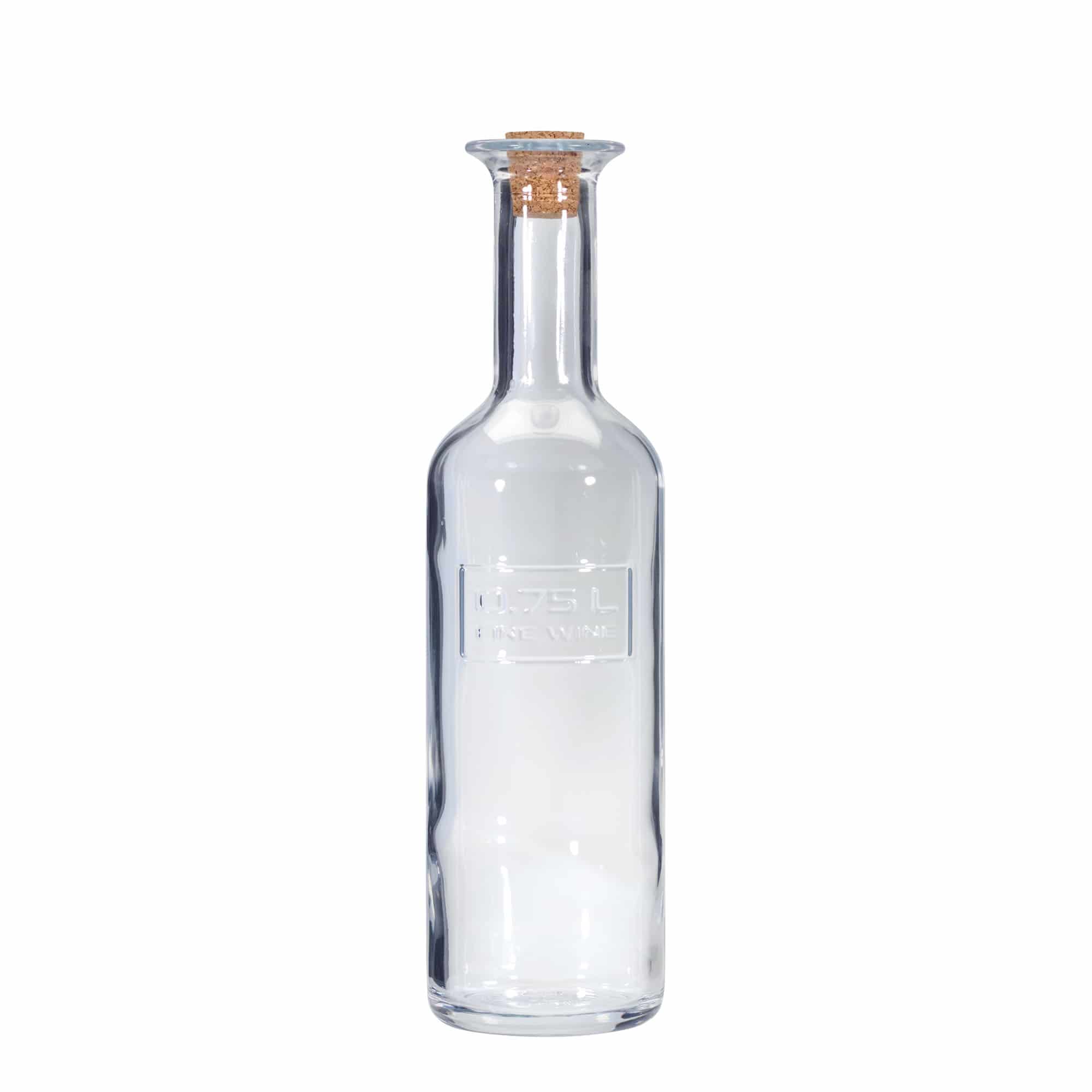 750 ml skleněná láhev 'Optima Fine Wine', hrdlo: korek