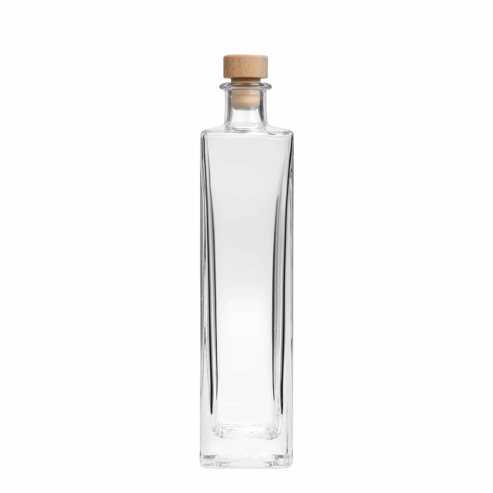 500 ml skleněná láhev 'Rafaello', čtvercová, hrdlo: korek