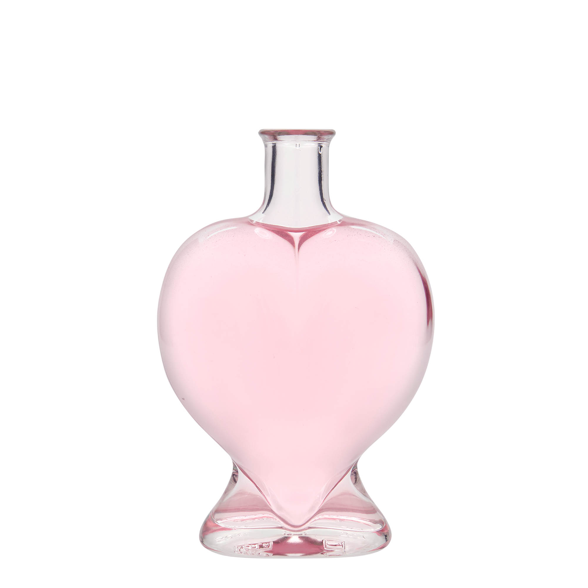 Skleněná lahev 500 ml 'Srdce', uzávěr: korek
