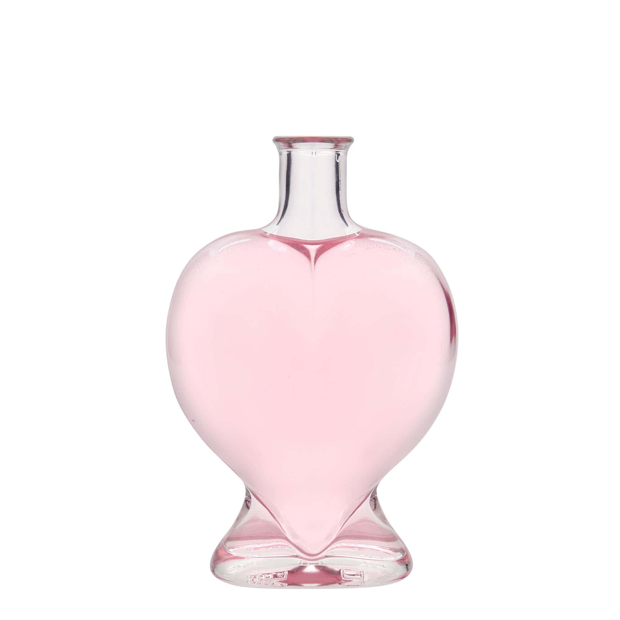 500 ml skleněná láhev 'Srdce', hrdlo: korek
