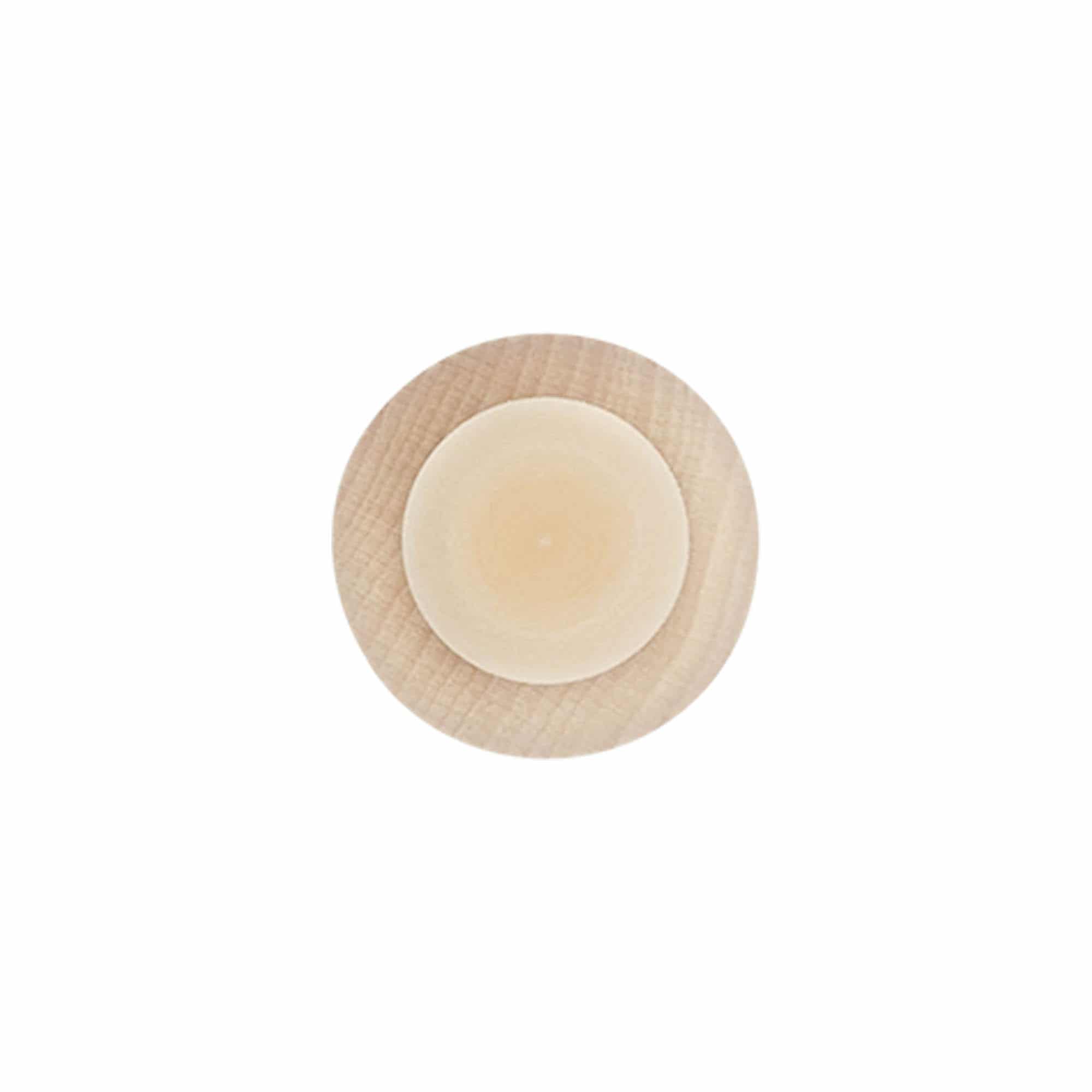 Korek s úchytem 21,5 mm, dřevo/plast, pro uzávěr: korek