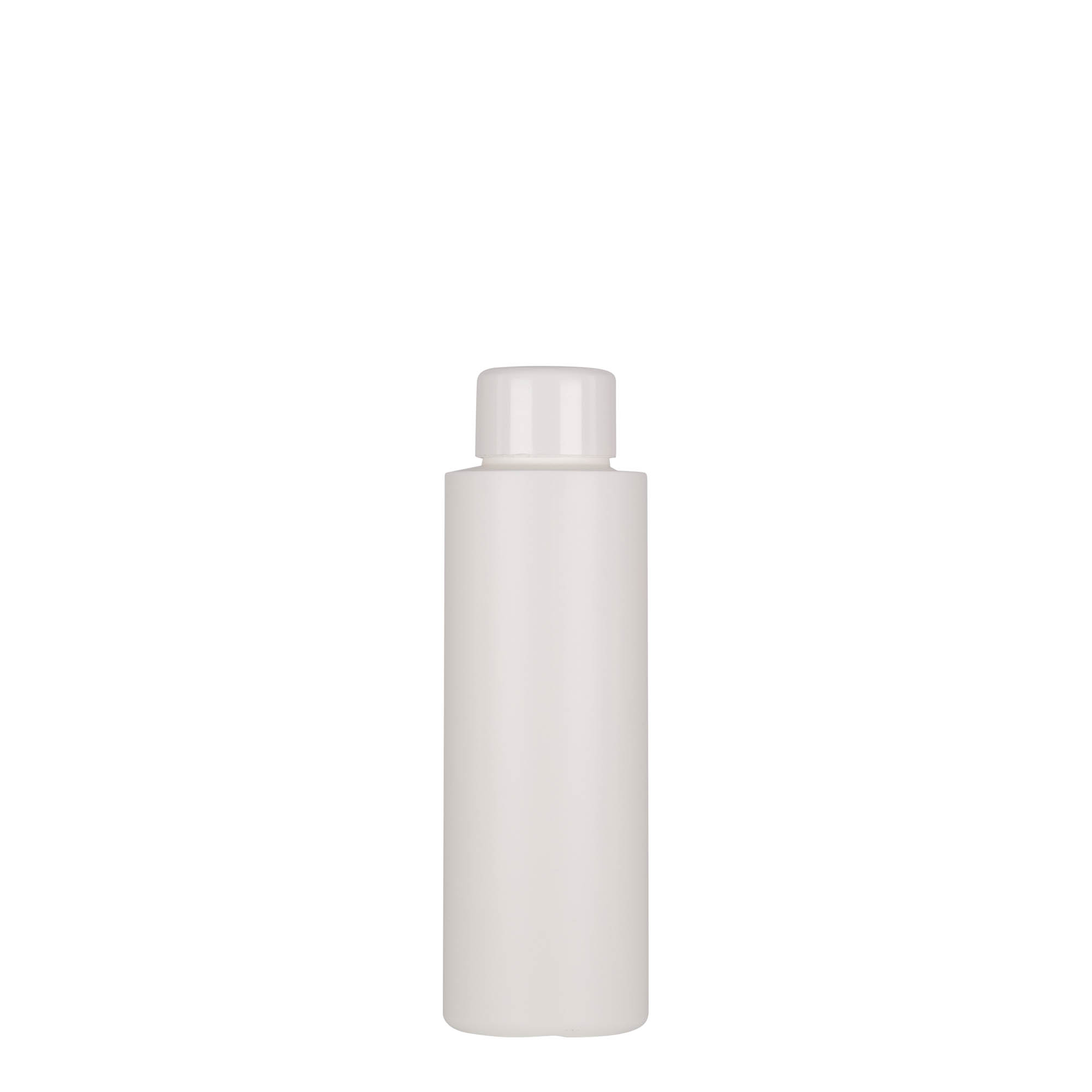 100 ml plastová lahvička 'Pipe', zelený HDPE, bílá, hrdlo: 24/410