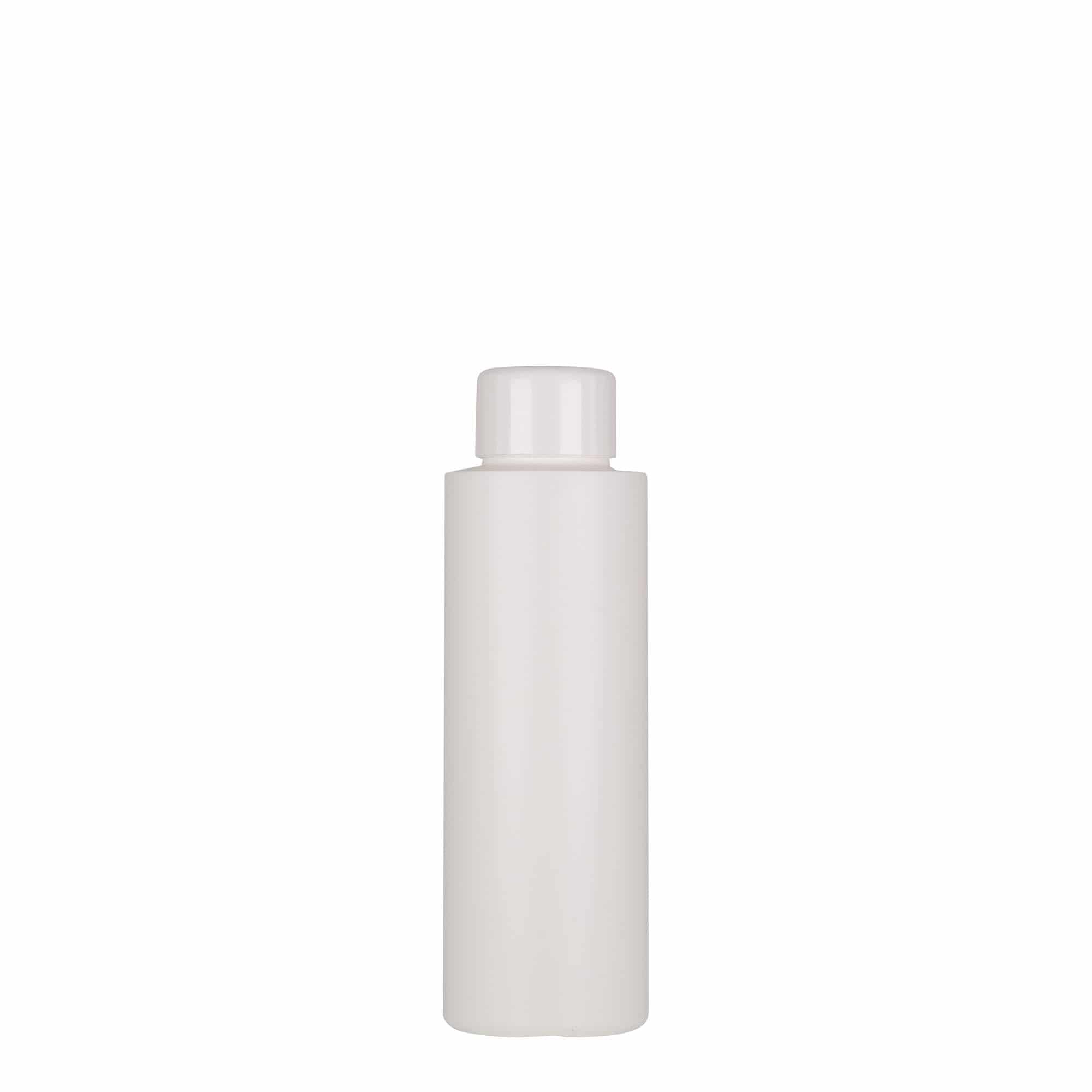 100 ml plastová lahvička 'Pipe', zelený HDPE, bílá, hrdlo: 24/410