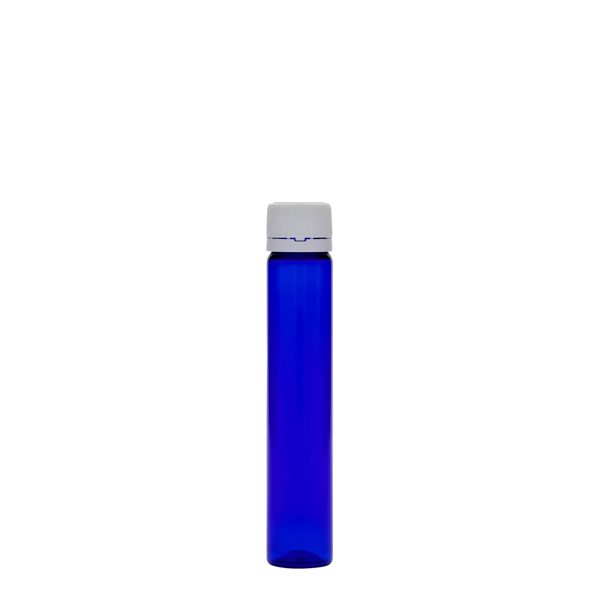 25 ml PET-ampulka, plast, královská modř, hrdlo: šroubovací uzávěr