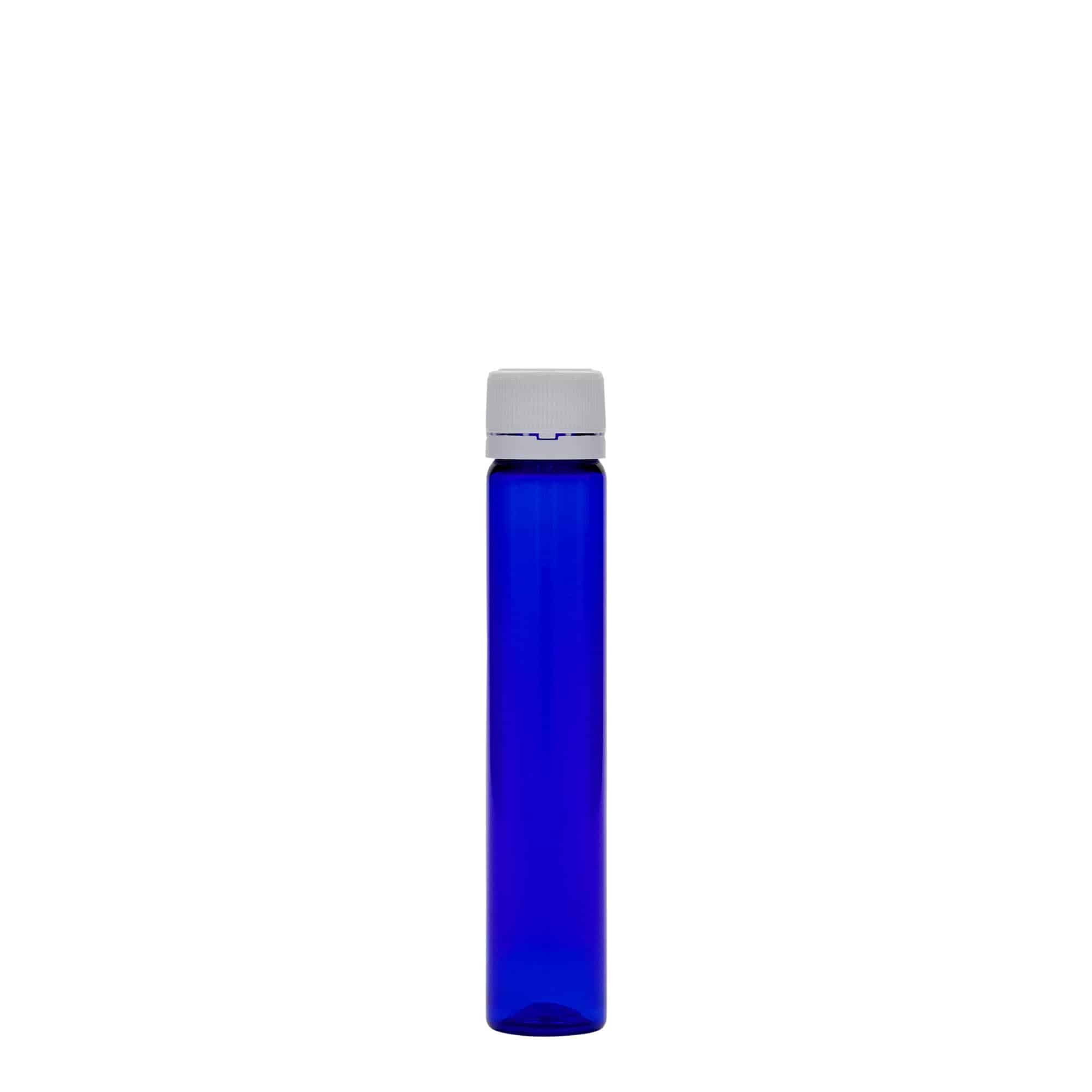 25 ml PET-ampulka, plast, královská modř, hrdlo: šroubovací uzávěr