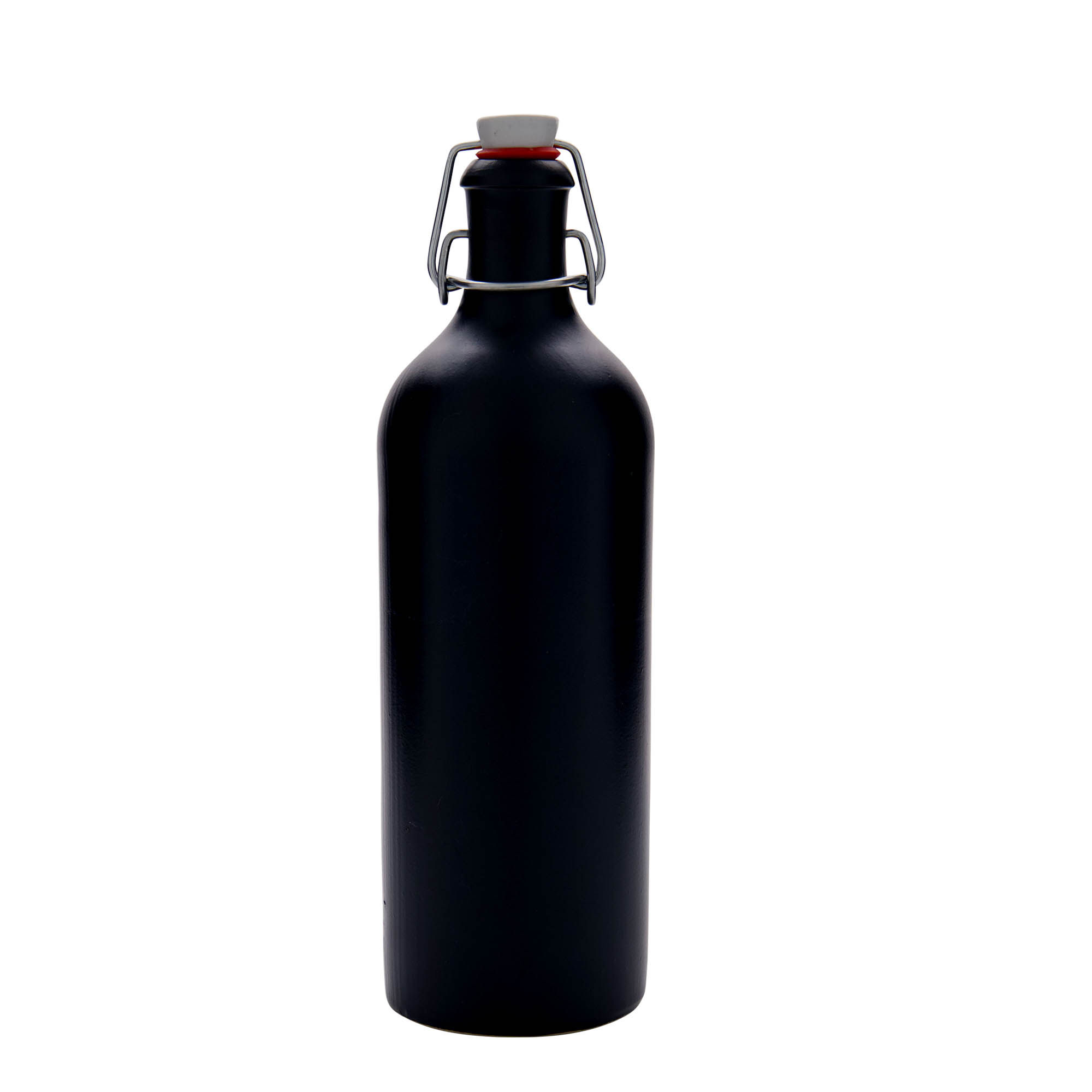 750 ml keramický džbán, kamenina, černý, hrdlo: uzávěr s pákou