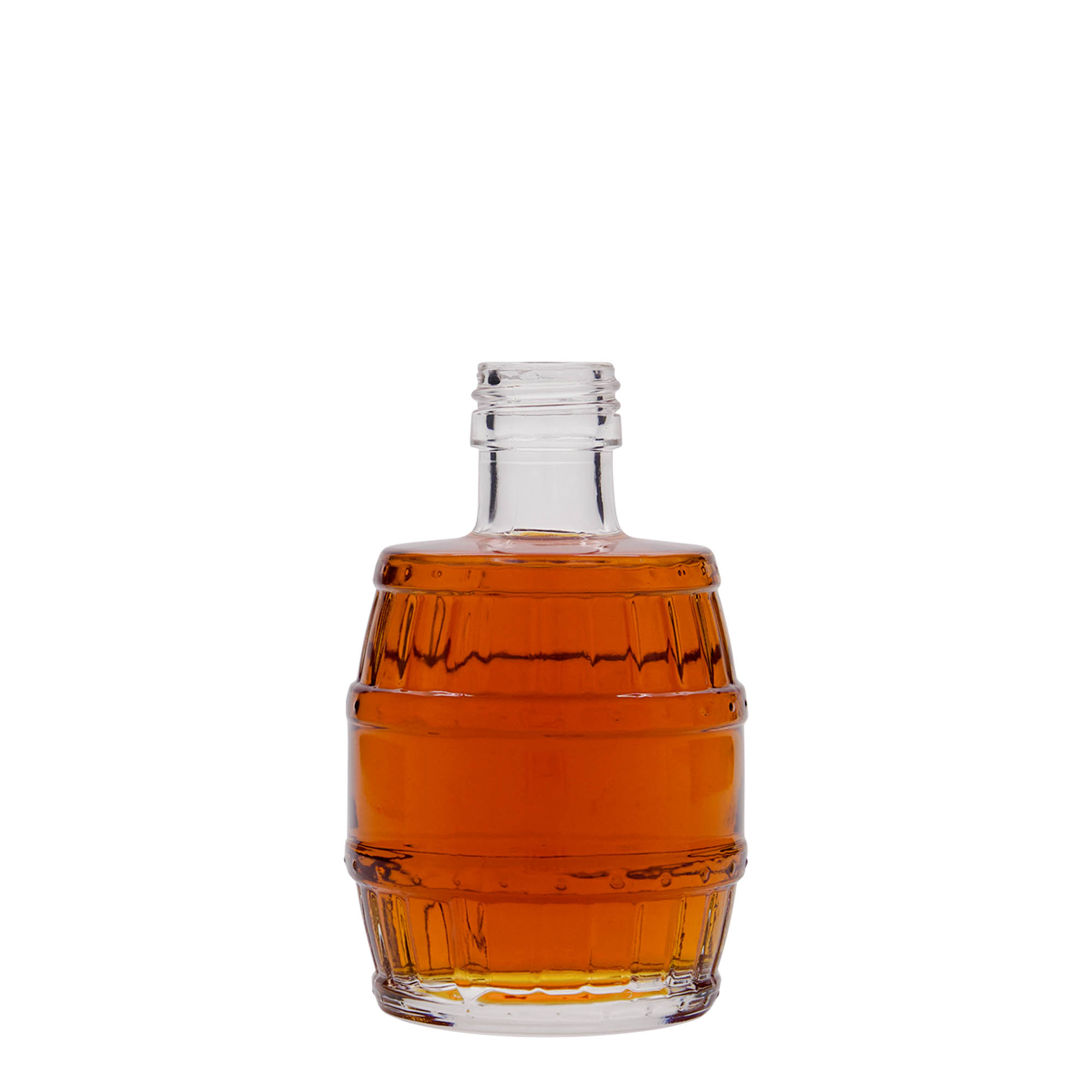 200 ml skleněná láhev „sud“, hrdlo: PP 28 200 ml skleněná láhev „sud“, hrdlo: PP 28