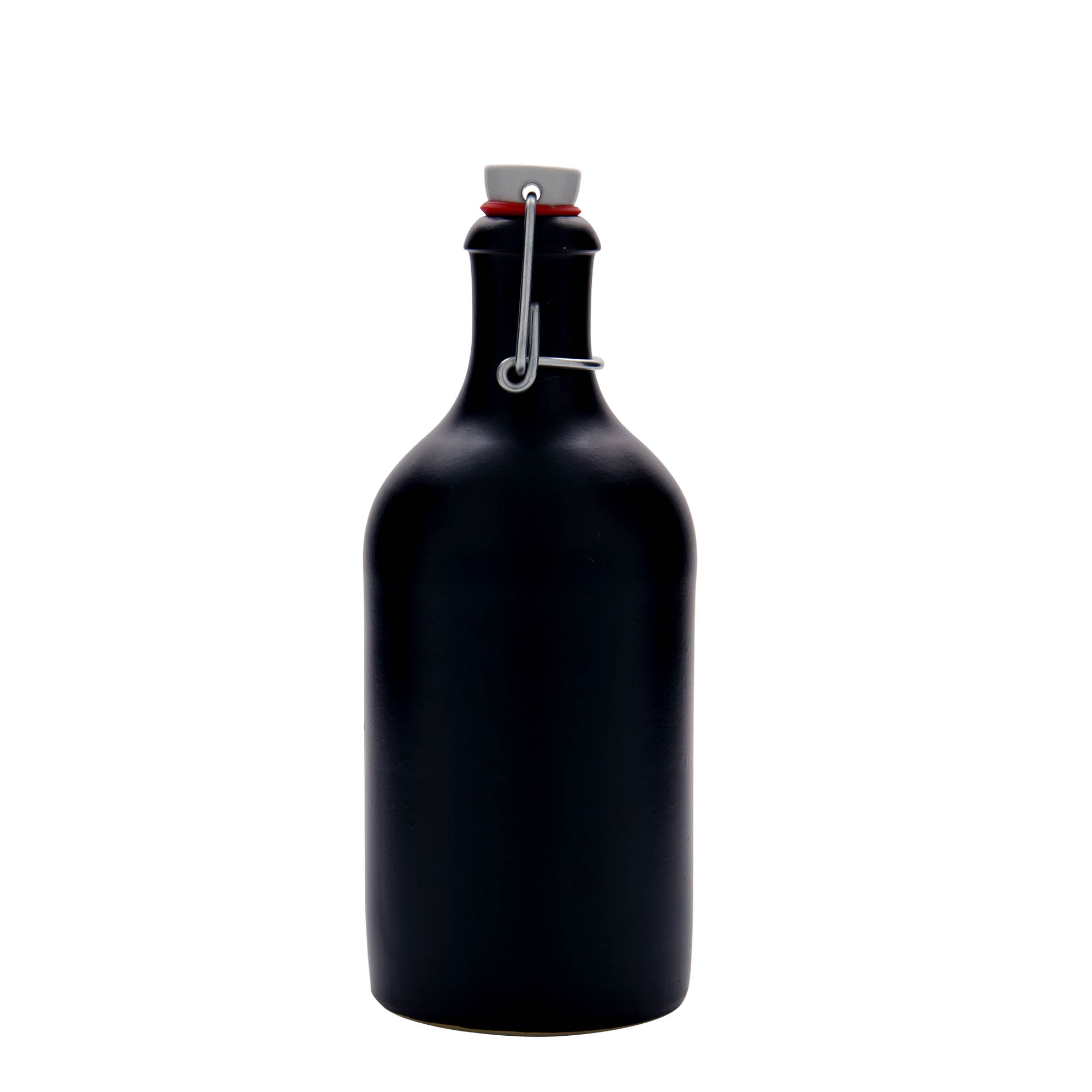 500 ml keramický džbán, kamenina, černý, hrdlo: s uzávěrem na pantu