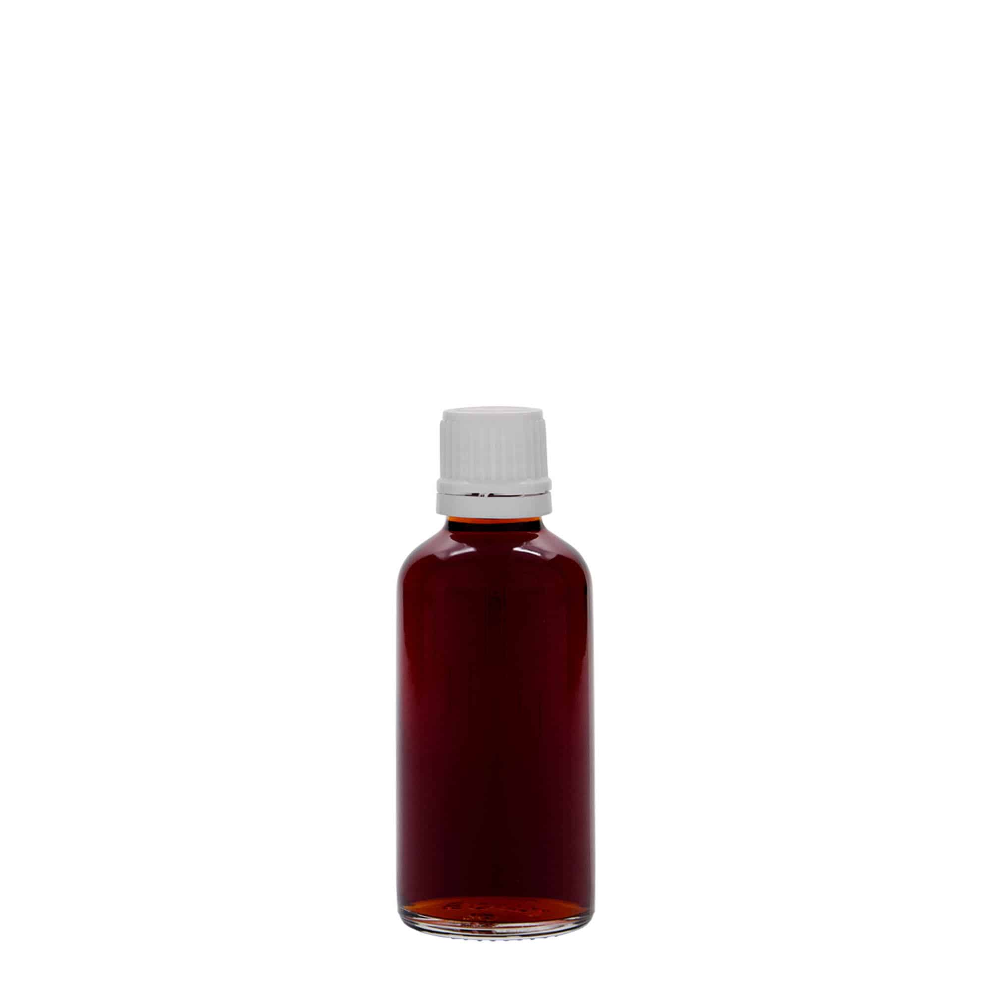 Lékovka 50 ml, sklo, ústí: DIN 18