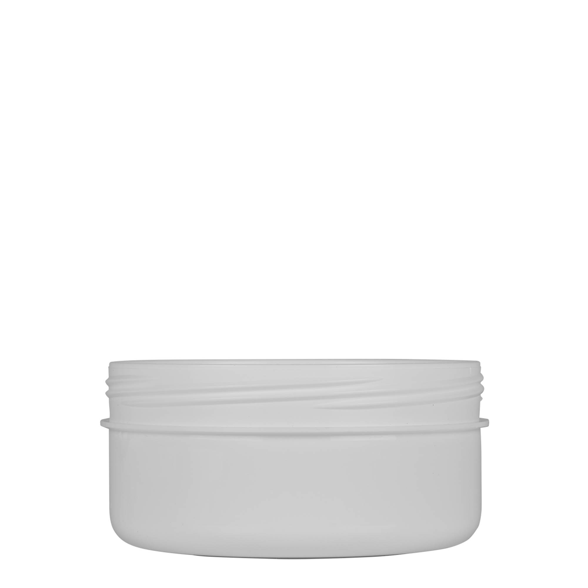 250 ml plastová dóza 'White Line', PP, bílá, hrdlo: šroubovací uzávěr