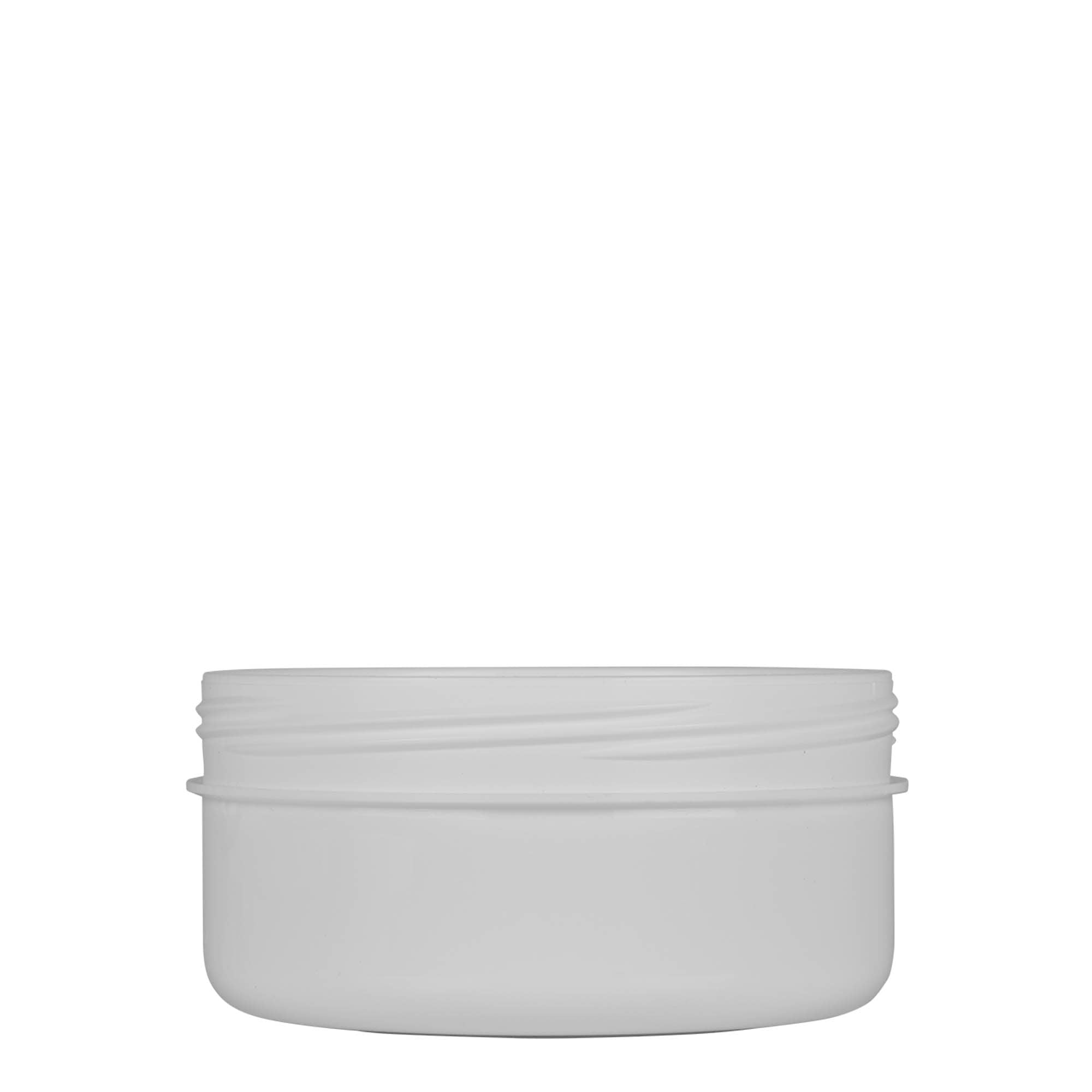 250 ml plastová dóza 'White Line', PP, bílá, hrdlo: šroubovací uzávěr