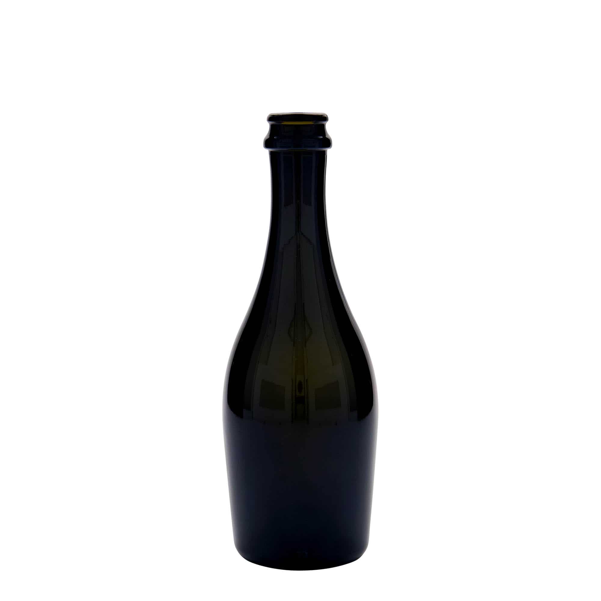 Sektová lahev 330 ml 'Carmen', sklo, starožitná zelená, ústí: korunkový uzávěr
