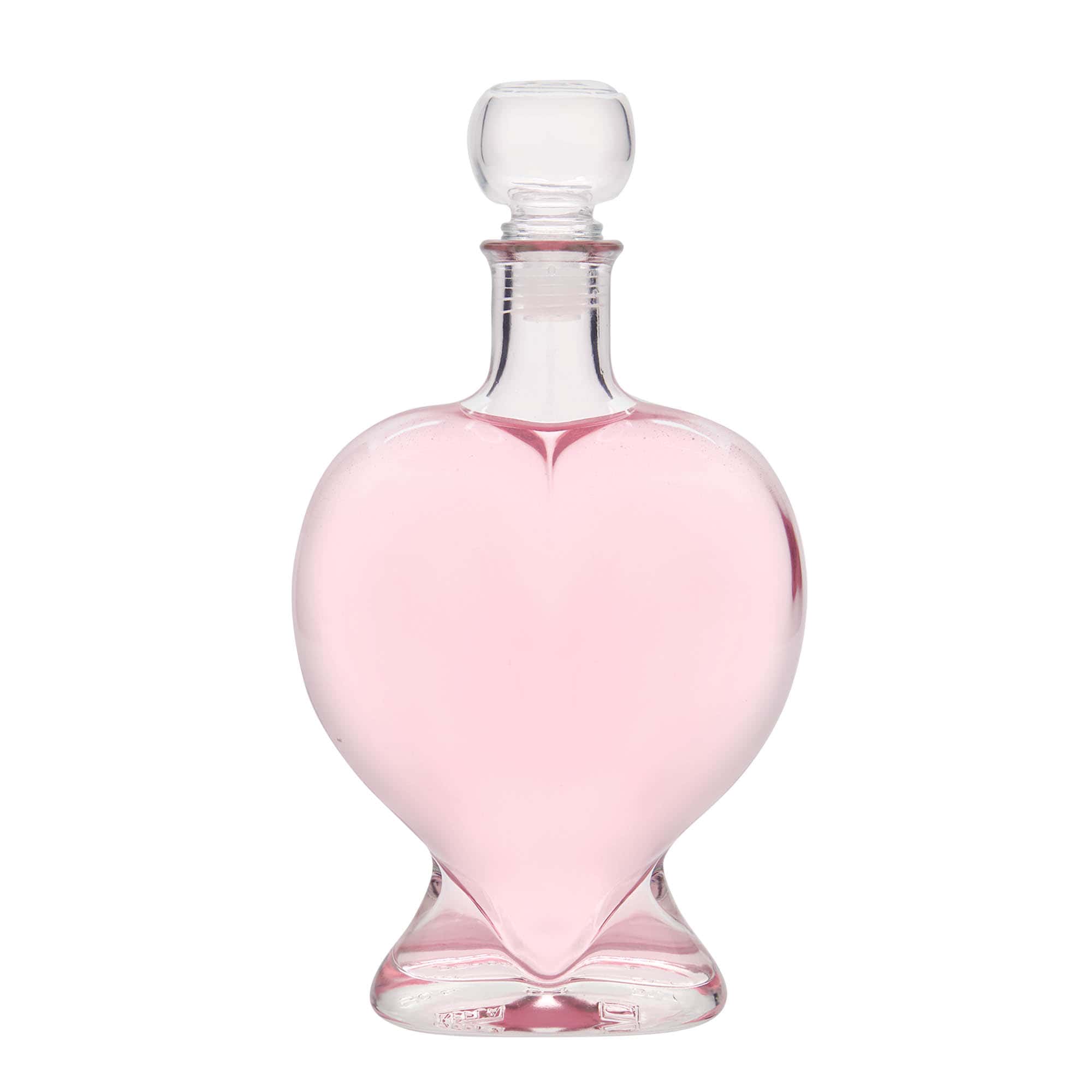 Skleněná lahev 500 ml 'Srdce', uzávěr: korek