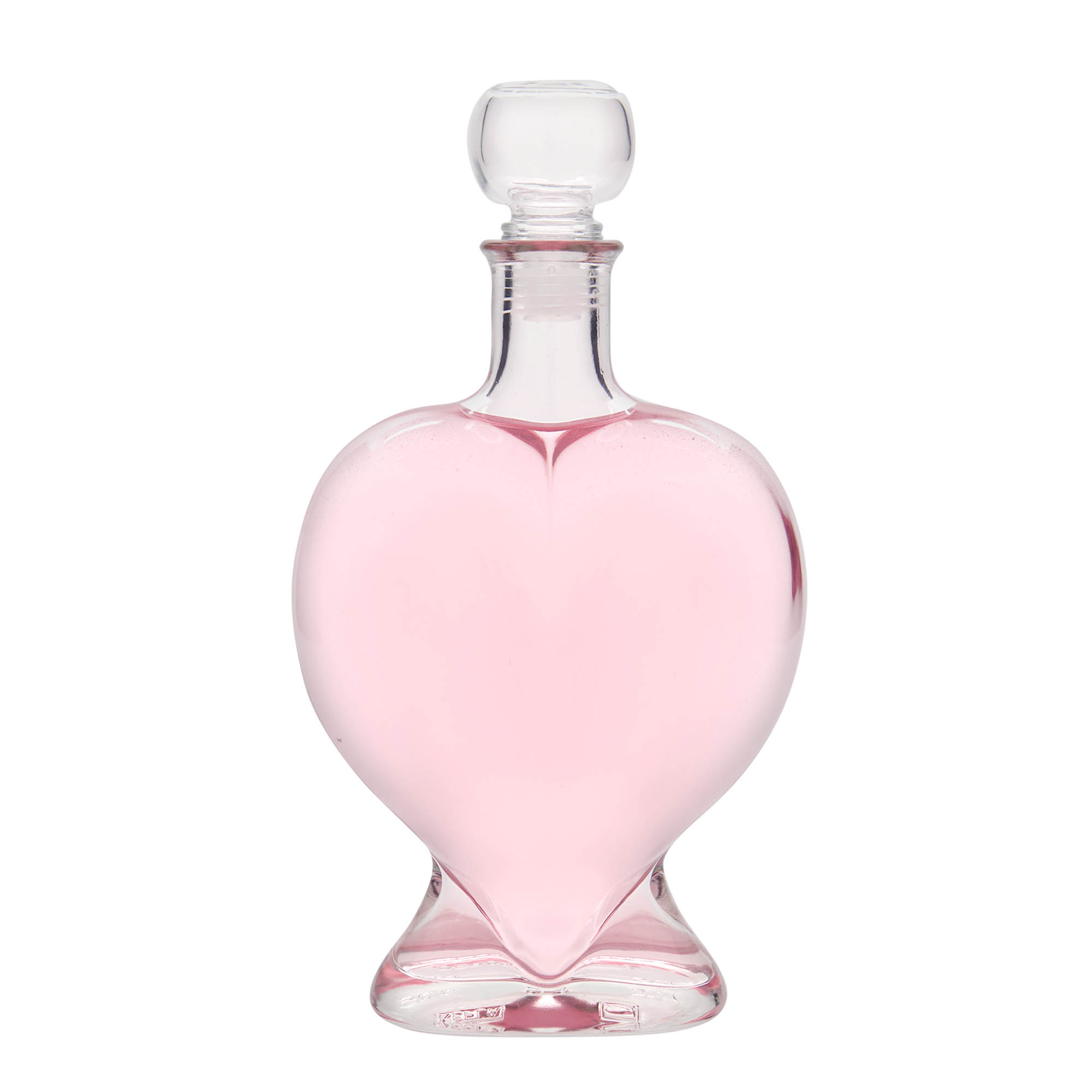 500 ml skleněná láhev 'Srdce', hrdlo: korek
