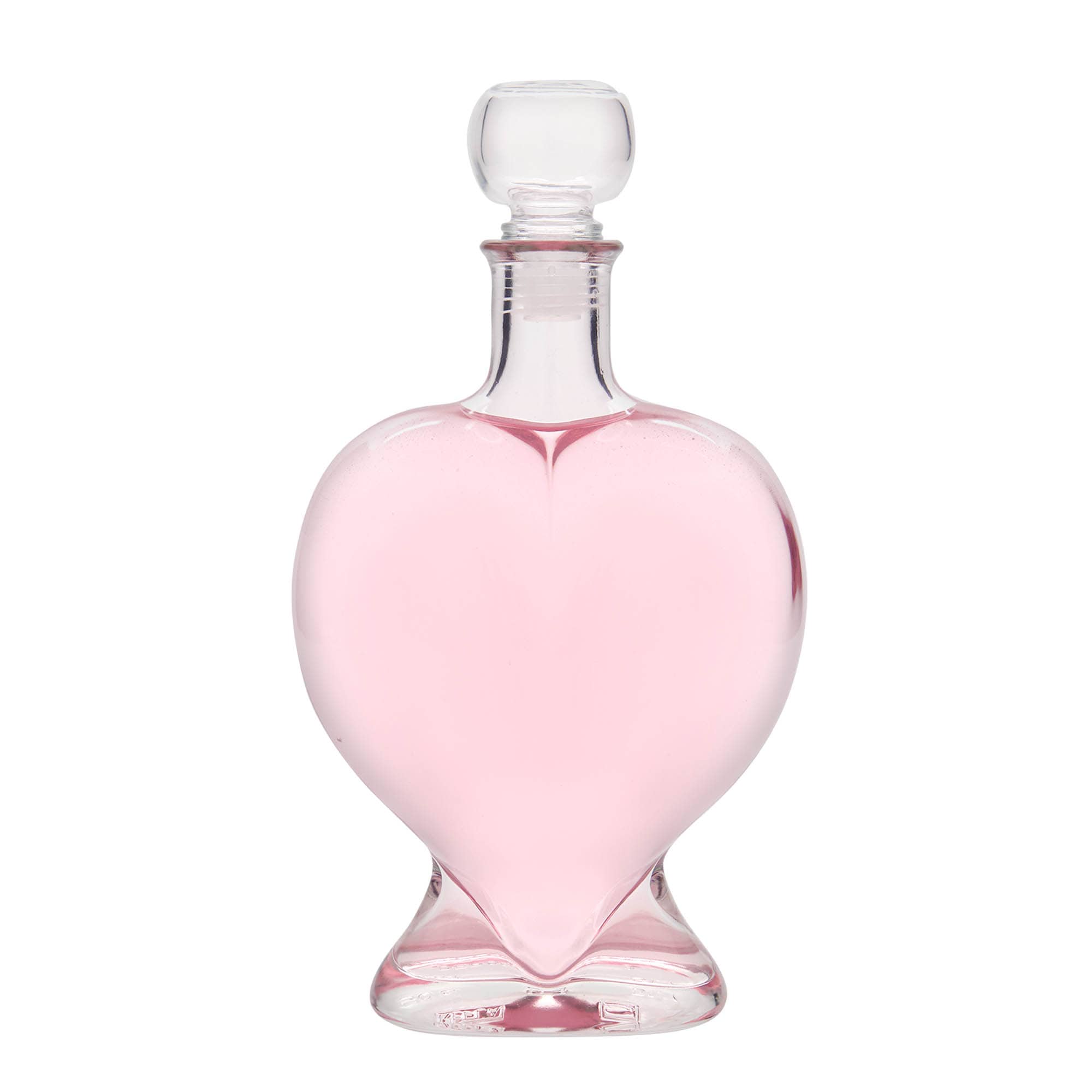 500 ml skleněná láhev „Srdce“, hrdlo: korek