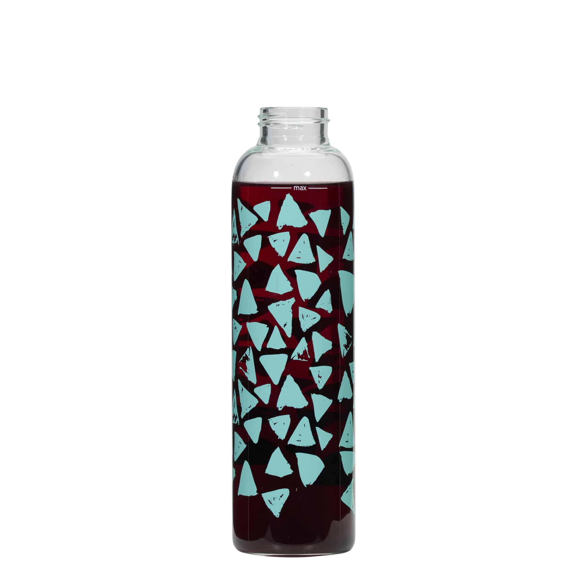 Lahev na pití 500 ml 'Perseus', motiv: tyrkysové trojúhelníky, uzávěr: šroubovací uzávěr