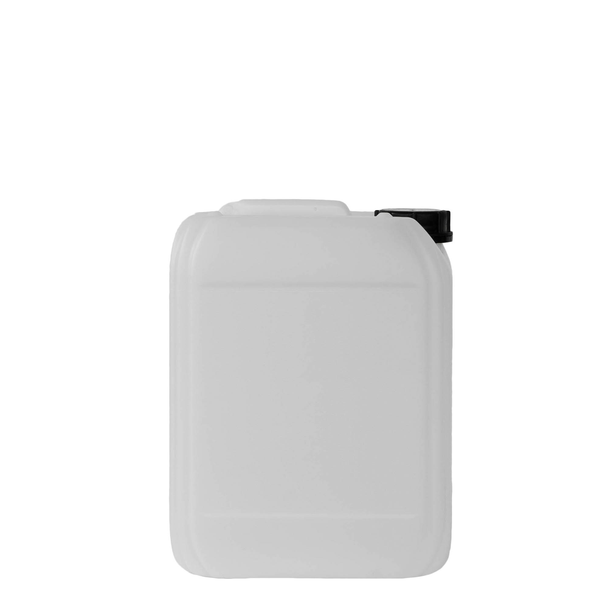 10 l kanystr, obdélníkový, HDPE plast, přírodní, hrdlo: ND 55
