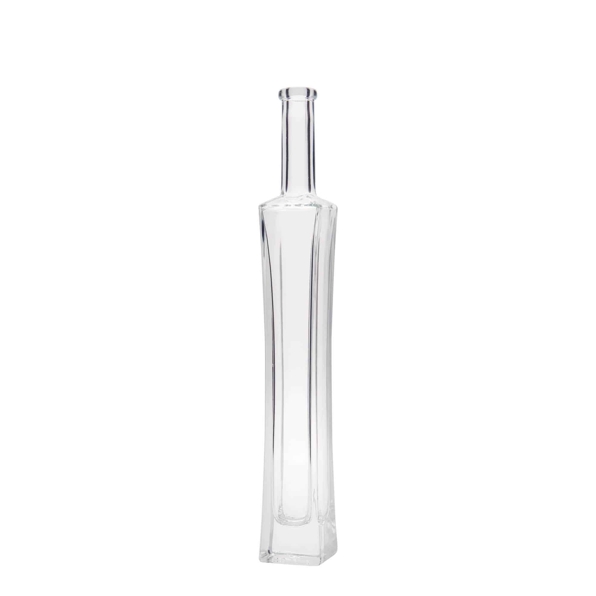 Skleněná lahev 100 ml 'Koko', čtvercová, uzávěr: korek