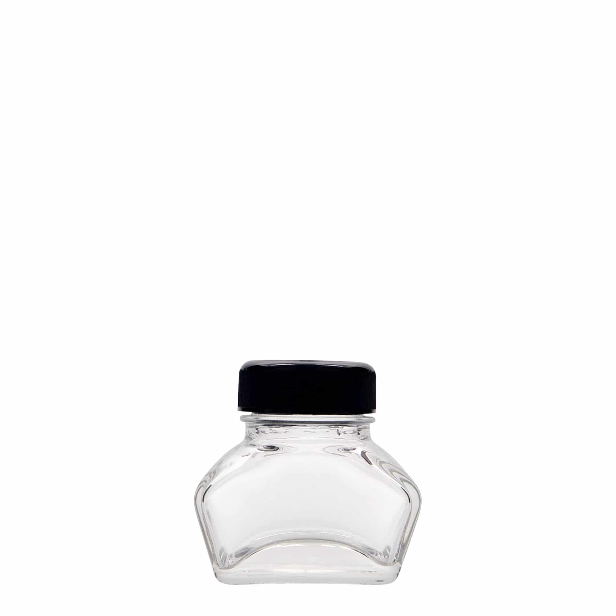 30 ml inkoustová lahvička, obdélníková, hrdlo: šroubovací uzávěr