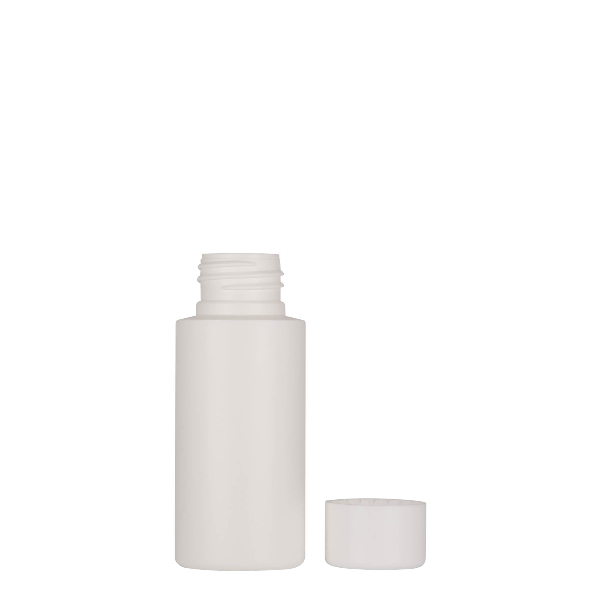 50 ml plastová lahvička 'Pipe', HDPE, bílá, hrdlo: 24/410