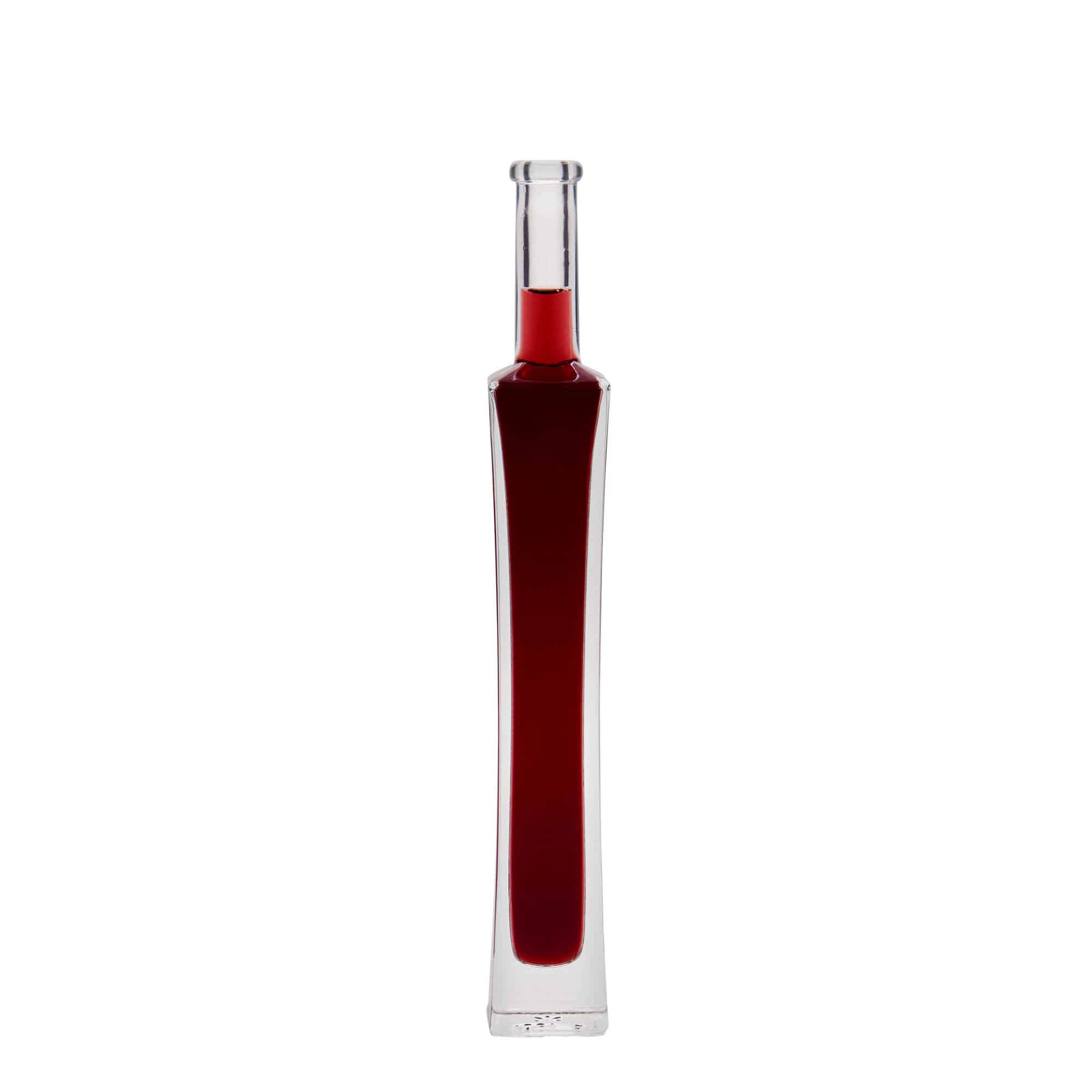 Skleněná lahev 100 ml 'Koko', čtvercová, uzávěr: korek