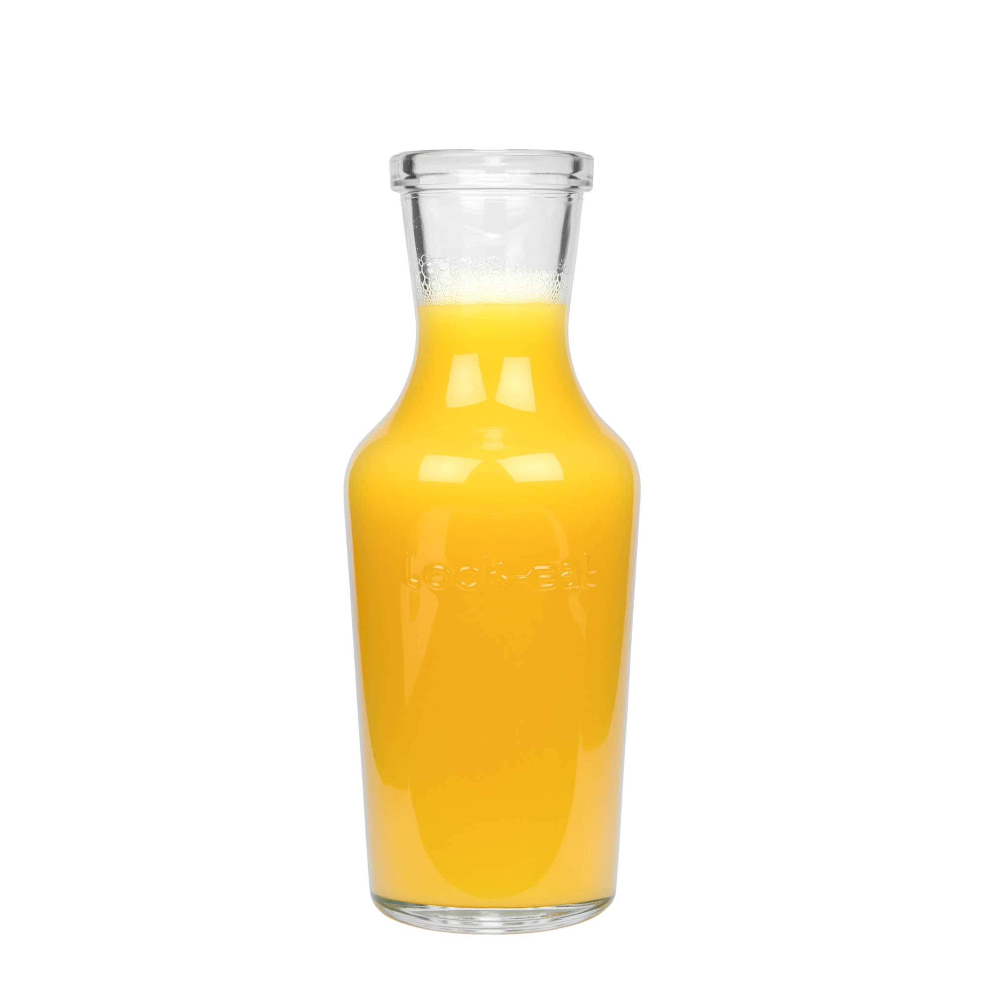 1.000 ml skleněná karafa „Lock-Eat“, hrdlo: uzávěr s drátěnou sponou