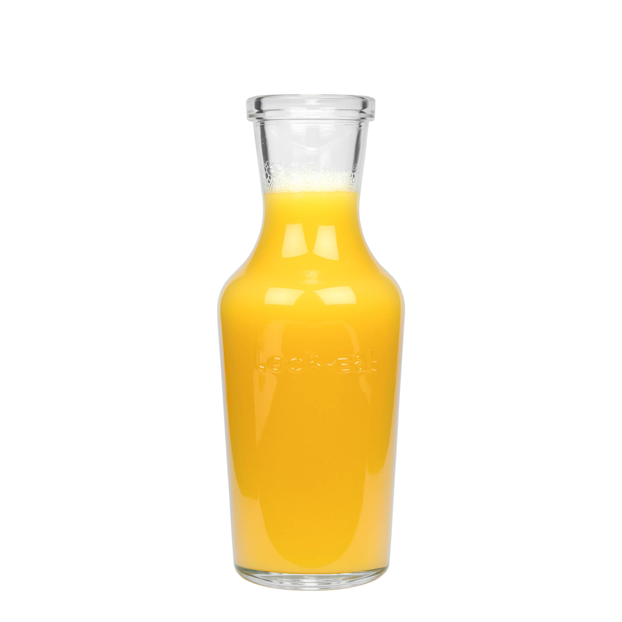 1.000 ml skleněná karafa „Lock-Eat“, hrdlo: uzávěr s drátěnou sponou