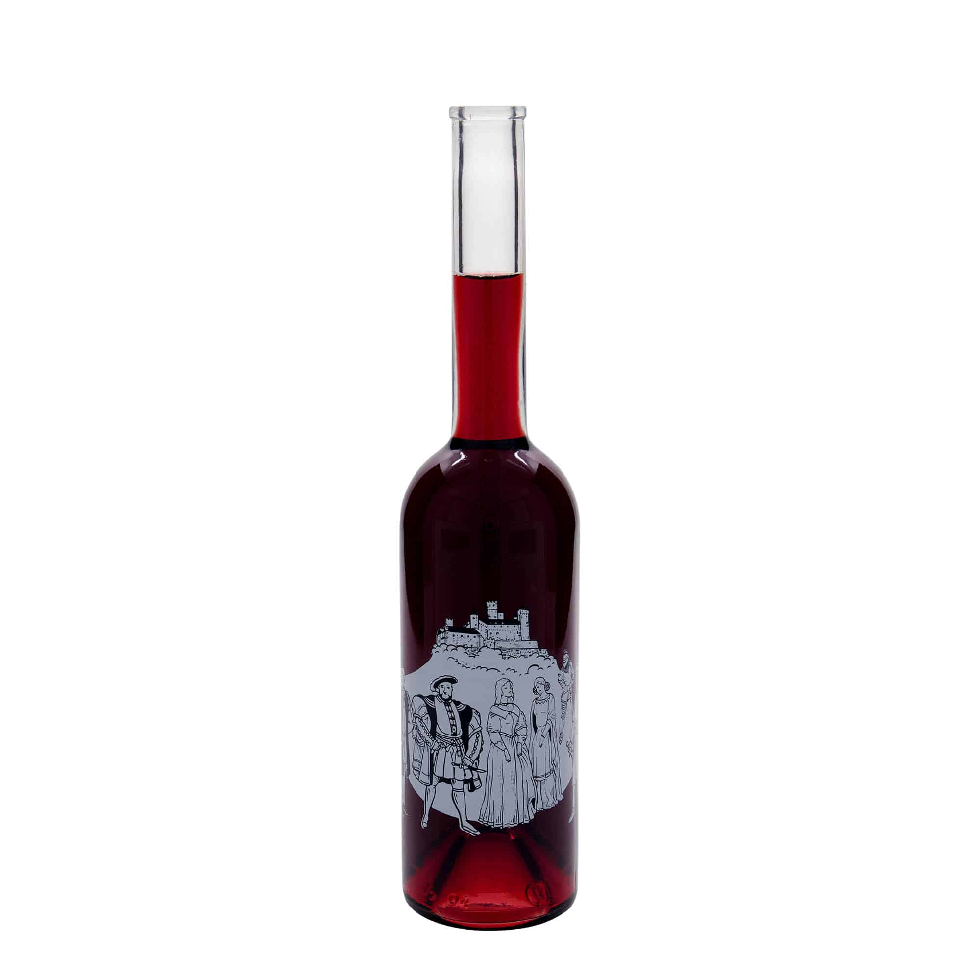 Skleněná lahev 500 ml 'Opera', motiv: Středověk, uzávěr: korek