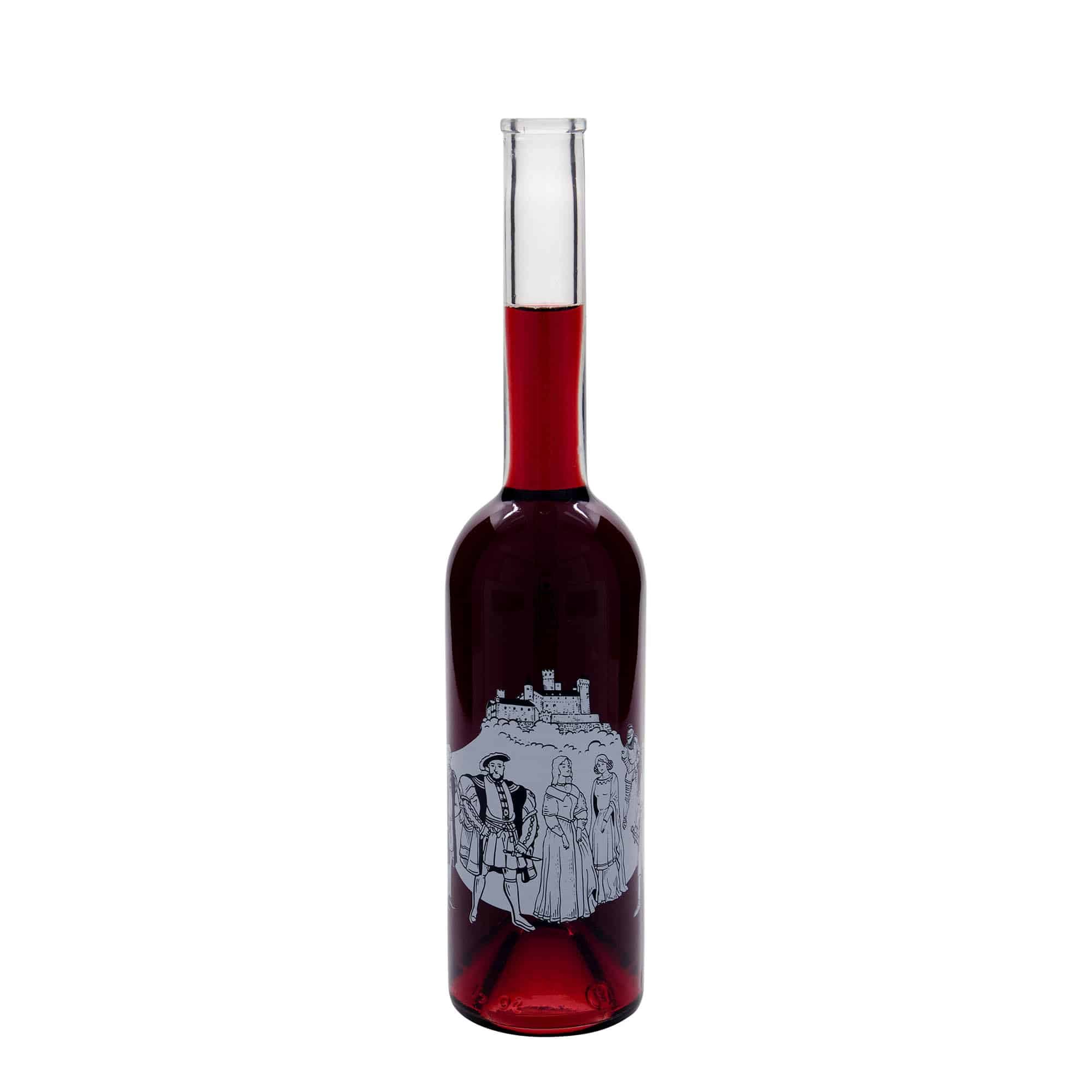 500 ml skleněná láhev 'Opera', motiv: Středověk, hrdlo: korek