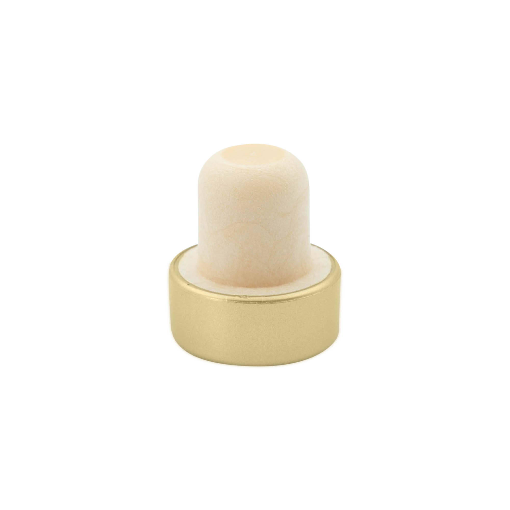 Korek s úchytem 19 mm, plast, zlatý, pro uzávěr: korek