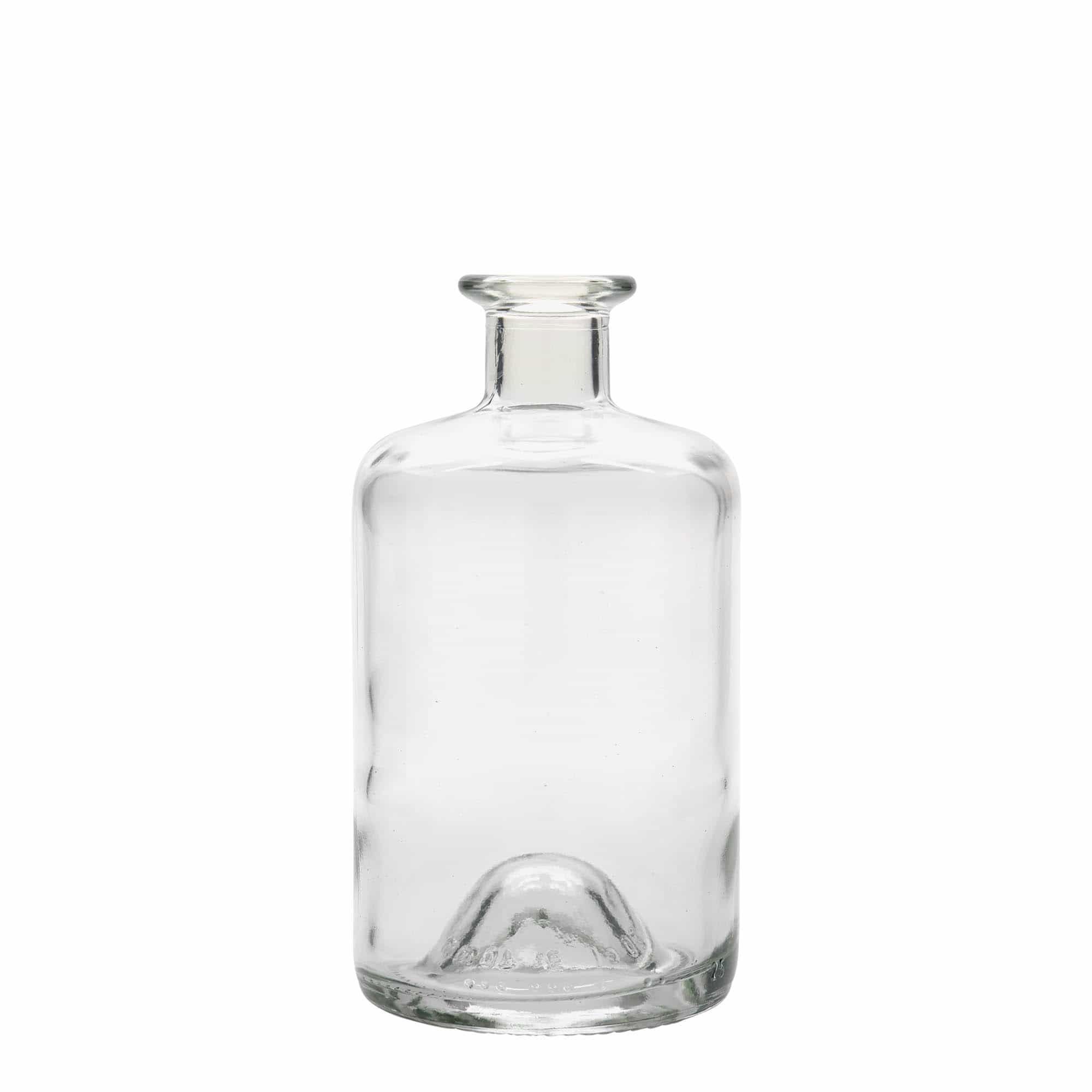 Skleněná lahev 500 ml lékárenská, uzávěr: korek Skleněná lahev 500 ml lékárenská, uzávěr: korek