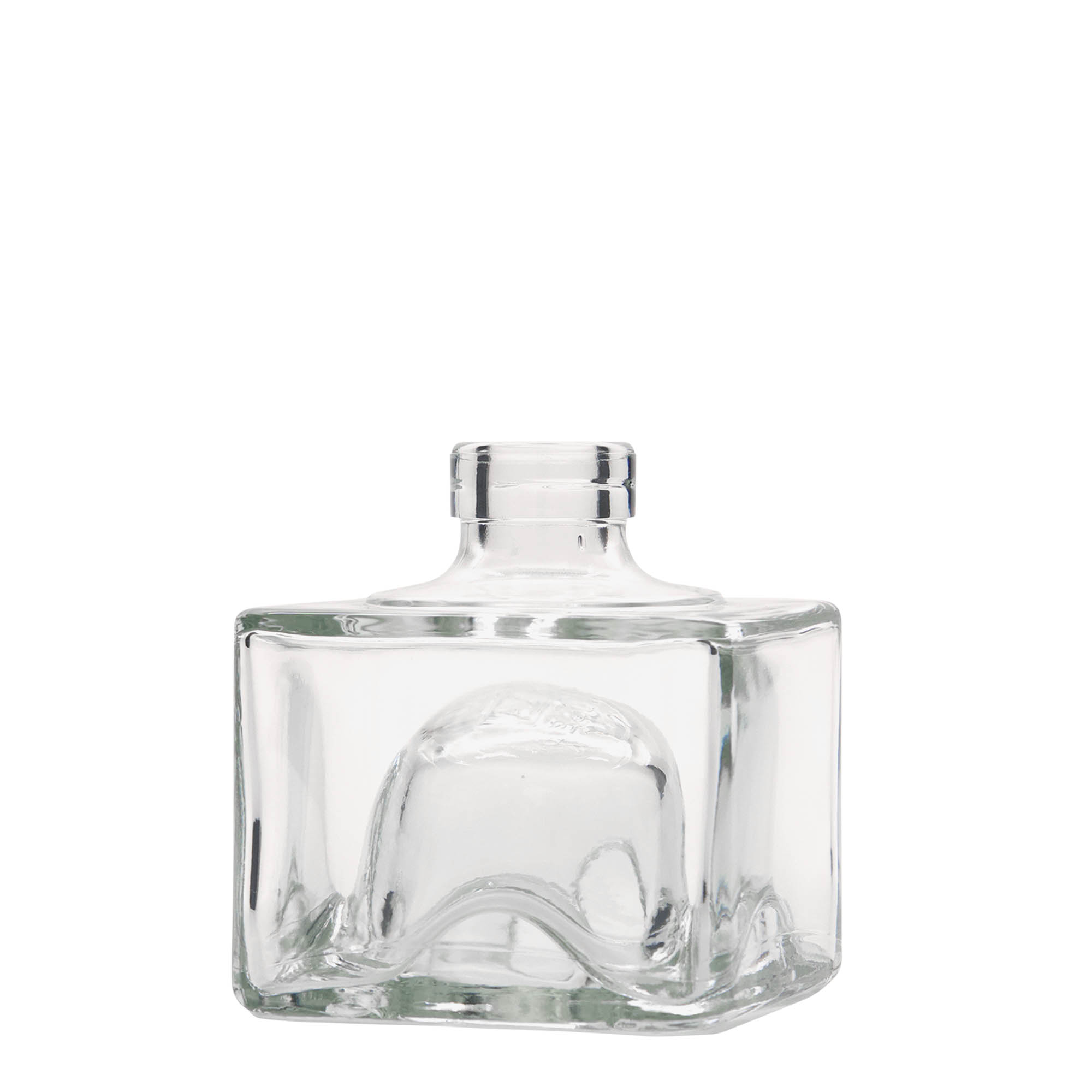 200 ml skleněná láhev 'Cocolores', čtvercová, hrdlo: korek