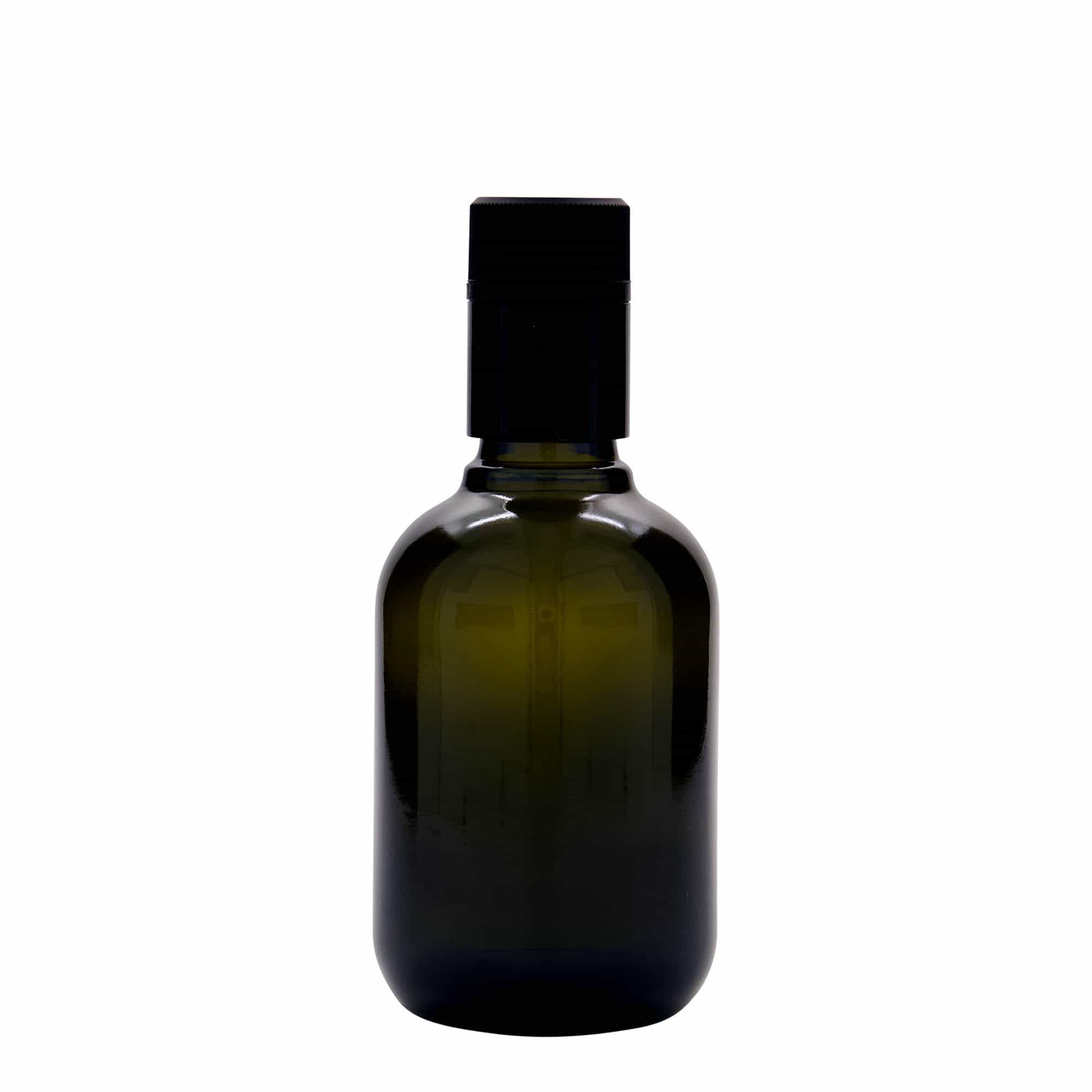 Lahev na ocet/olej 250 ml 'Biolio', sklo, starožitná zelená, ústí: DOP