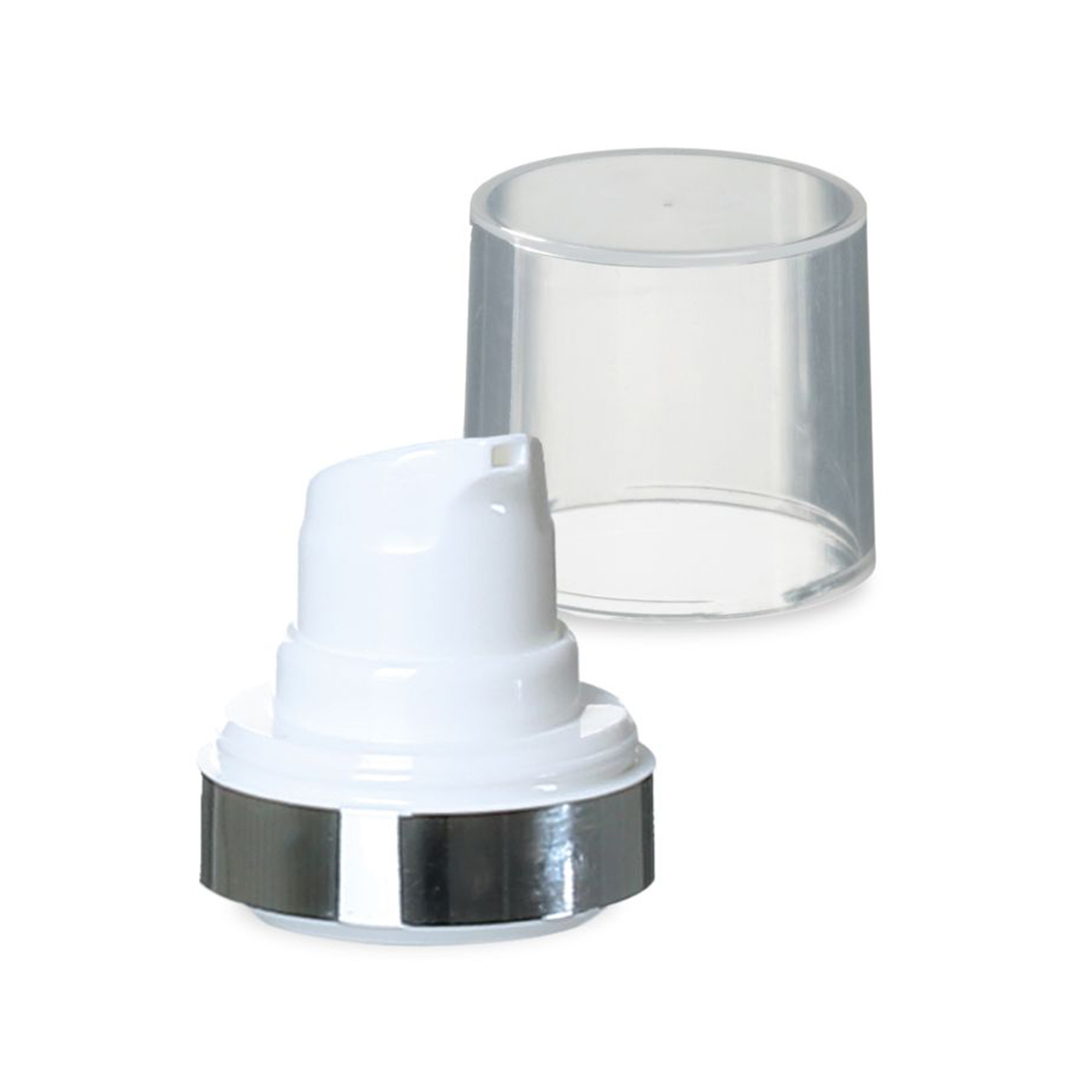 Airless hlava Micro stříbrný okraj + přírodní lesklá zátka Airless hlava Micro stříbrný okraj + přírodní lesklá zátka