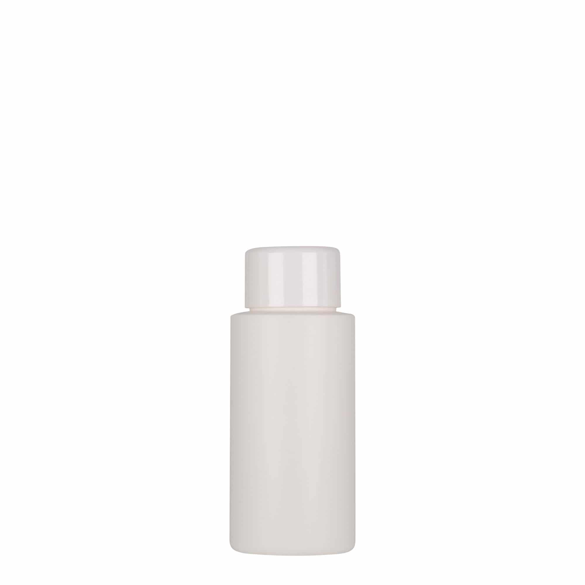 50 ml plastová lahvička 'Pipe', HDPE, bílá, hrdlo: 24/410