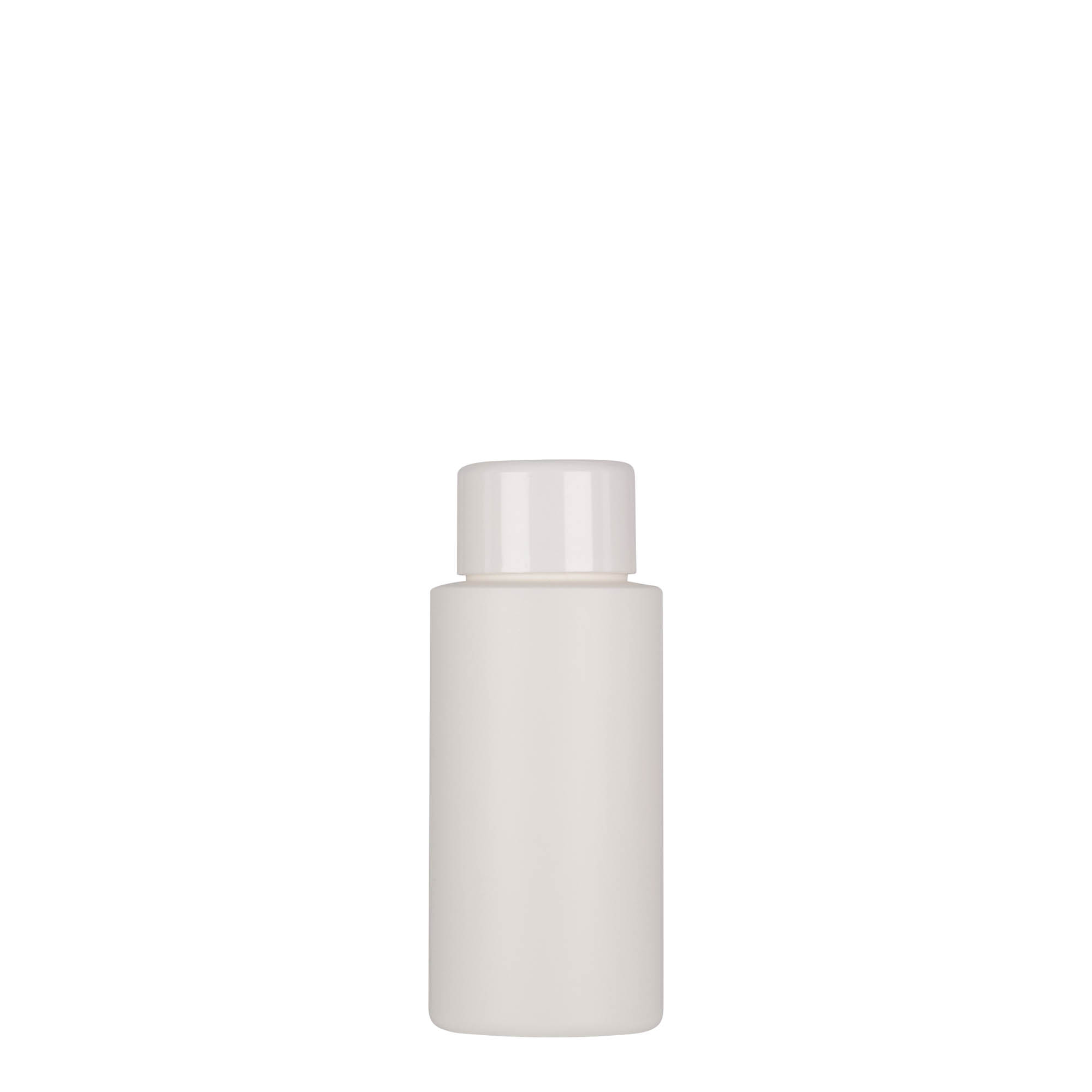50 ml plastová lahvička „Pipe“, HDPE, bílá, hrdlo: 24/410