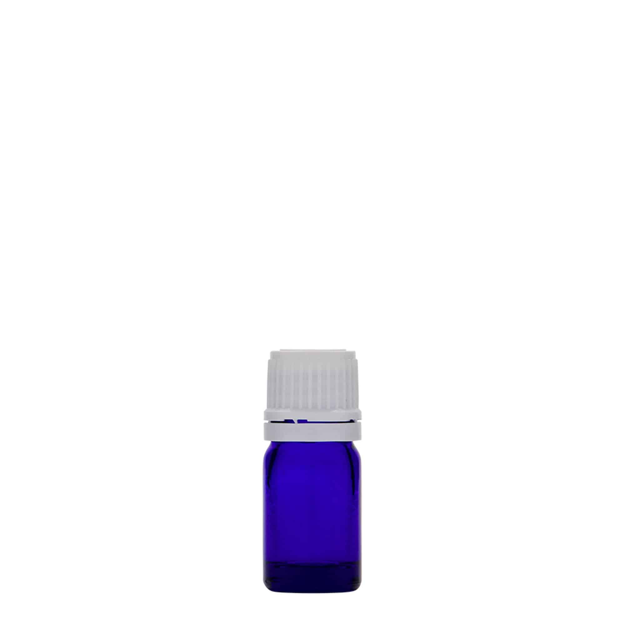 Lékovka 5 ml, sklo, královská modř, ústí: DIN 18