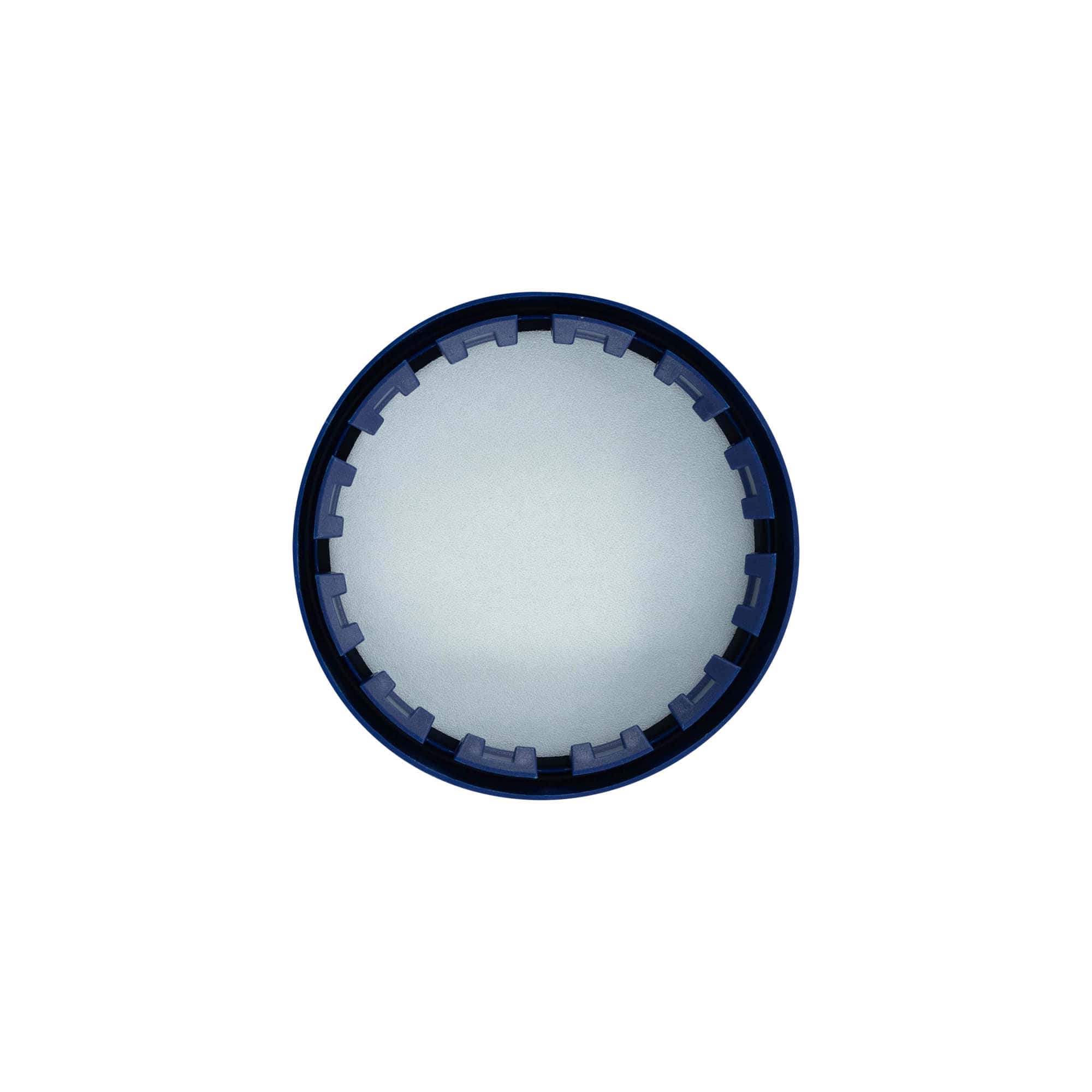 Víko na nasazení pro standardní keramickou nádobu, plast HDPE, modré
