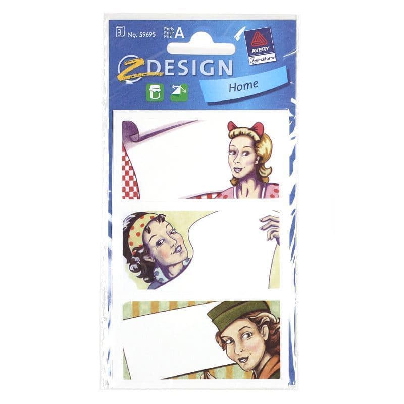 Účelové štítky 'Pop Art', obdélníkové, papír, barevné Účelové štítky 'Pop Art', obdélníkové, papír, barevné