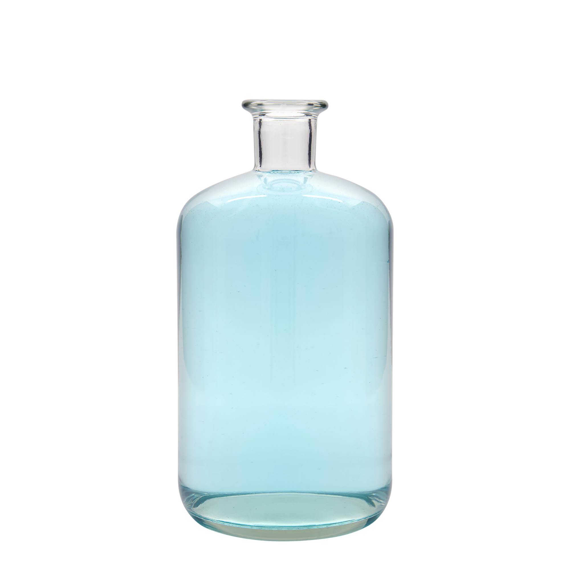 1.500 ml lékárenská skleněná láhev, hrdlo: korek