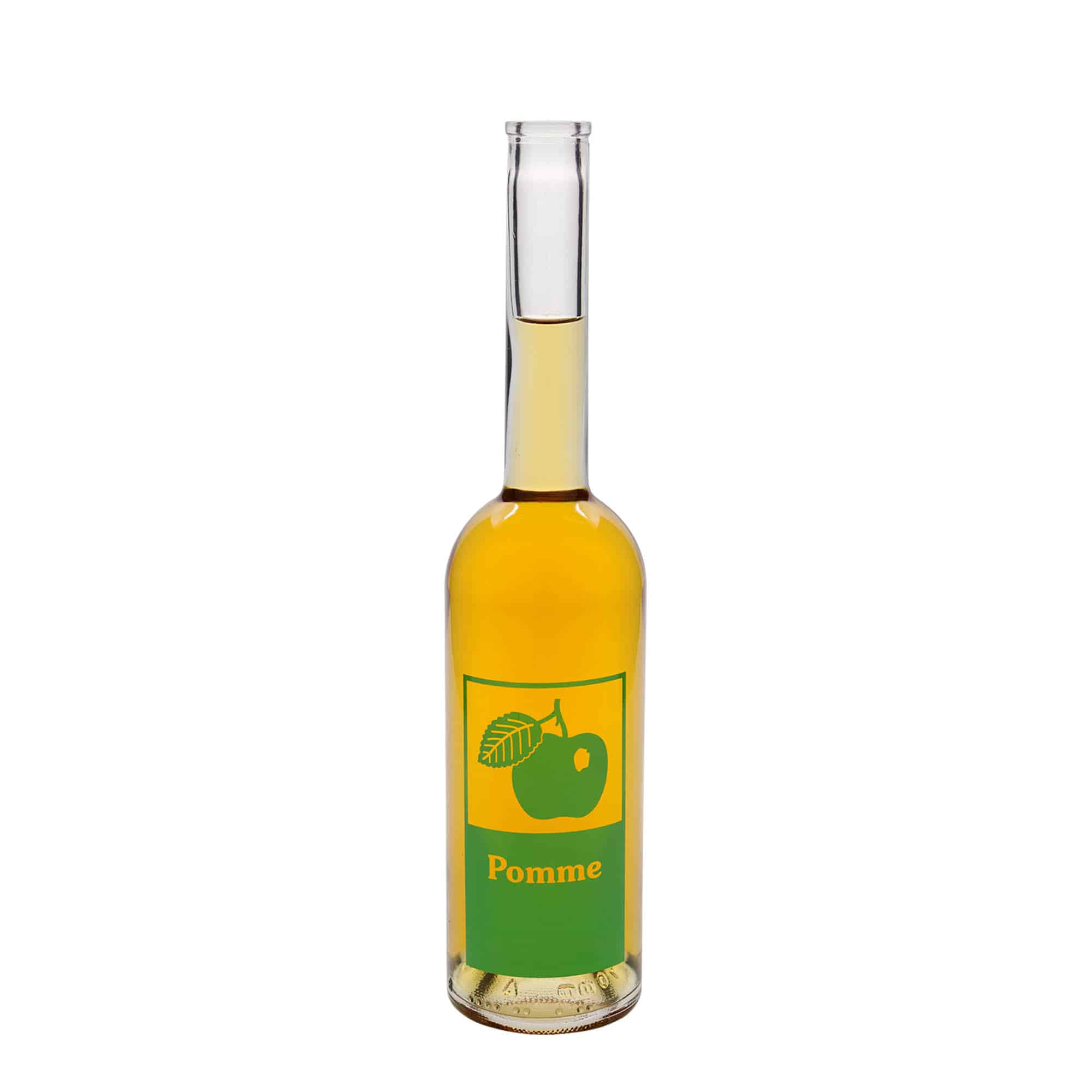 500 ml skleněná láhev „Opera“, motiv: jablko, uzávěr: korek