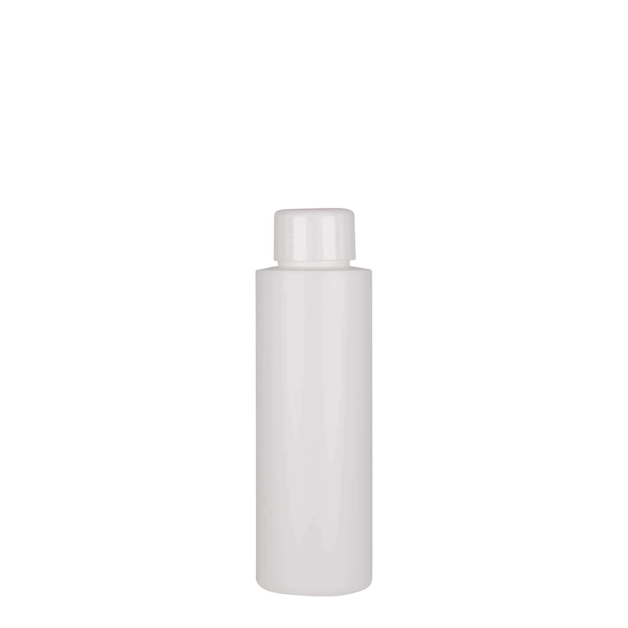 100 ml plastová láhev „Pipe“, HDPE, bílá, hrdlo: 24/410