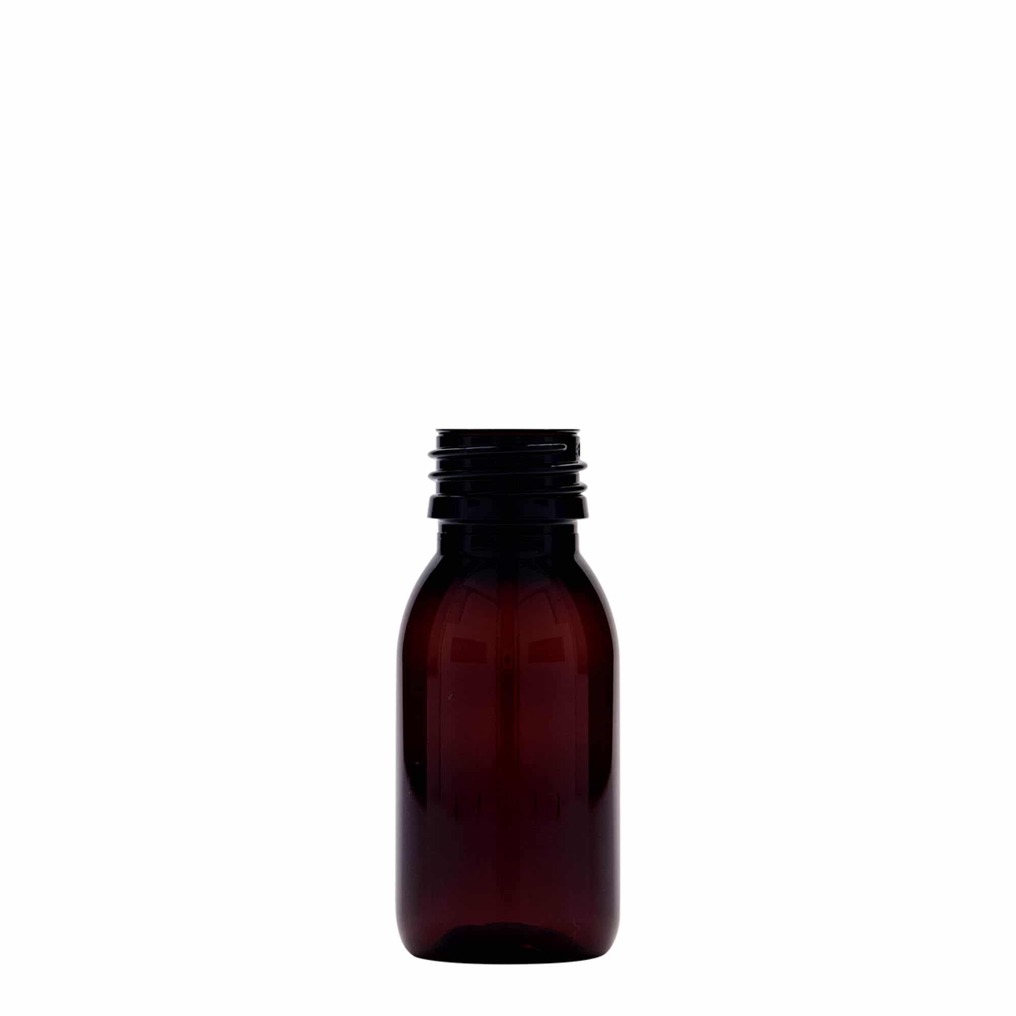 Lékovka PET 60 ml, hnědá, plast, ústí: PP 28 Lékovka PET 60 ml, hnědá, plast, ústí: PP 28