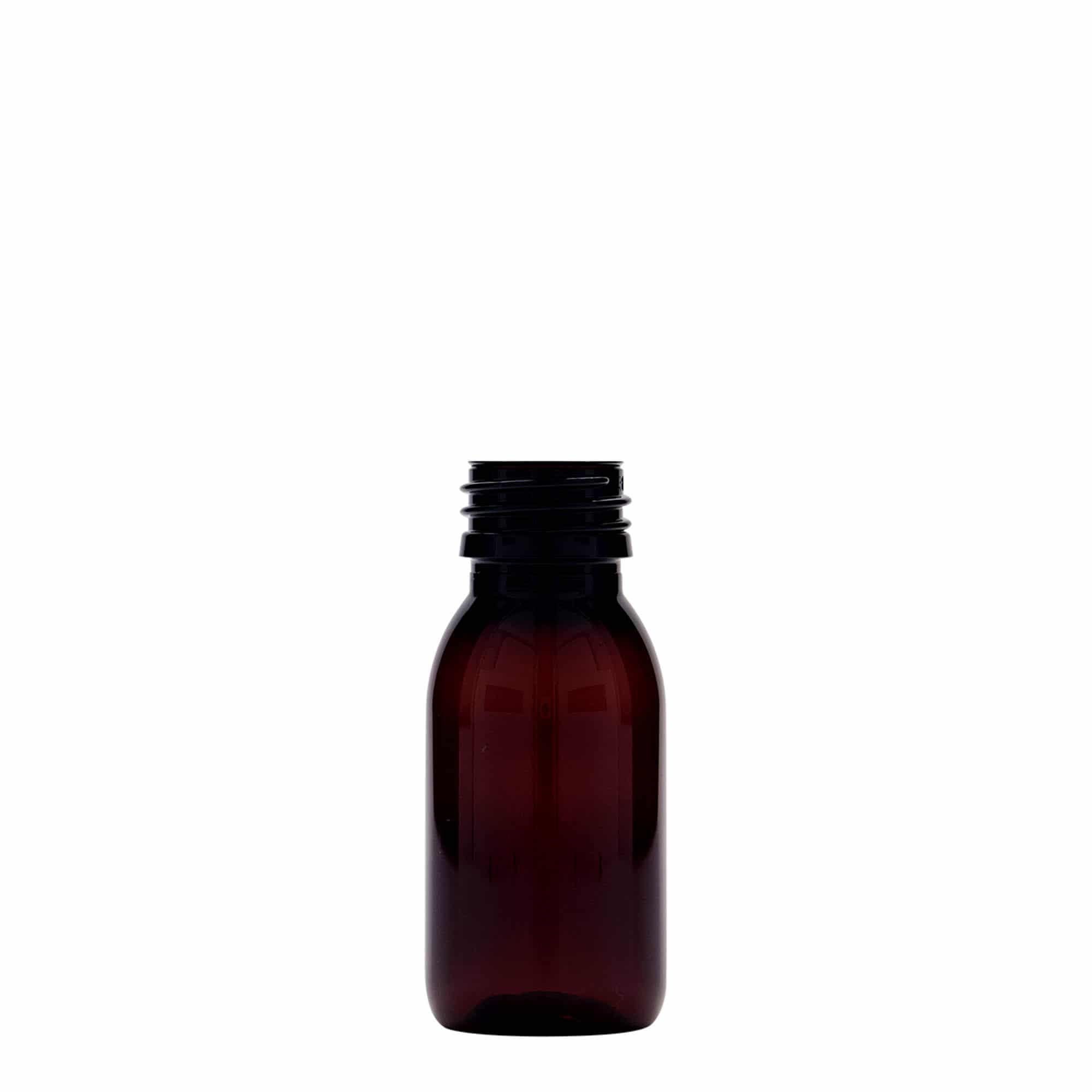 60 ml PET lékovka, hnědá, plast, hrdlo: PP 28