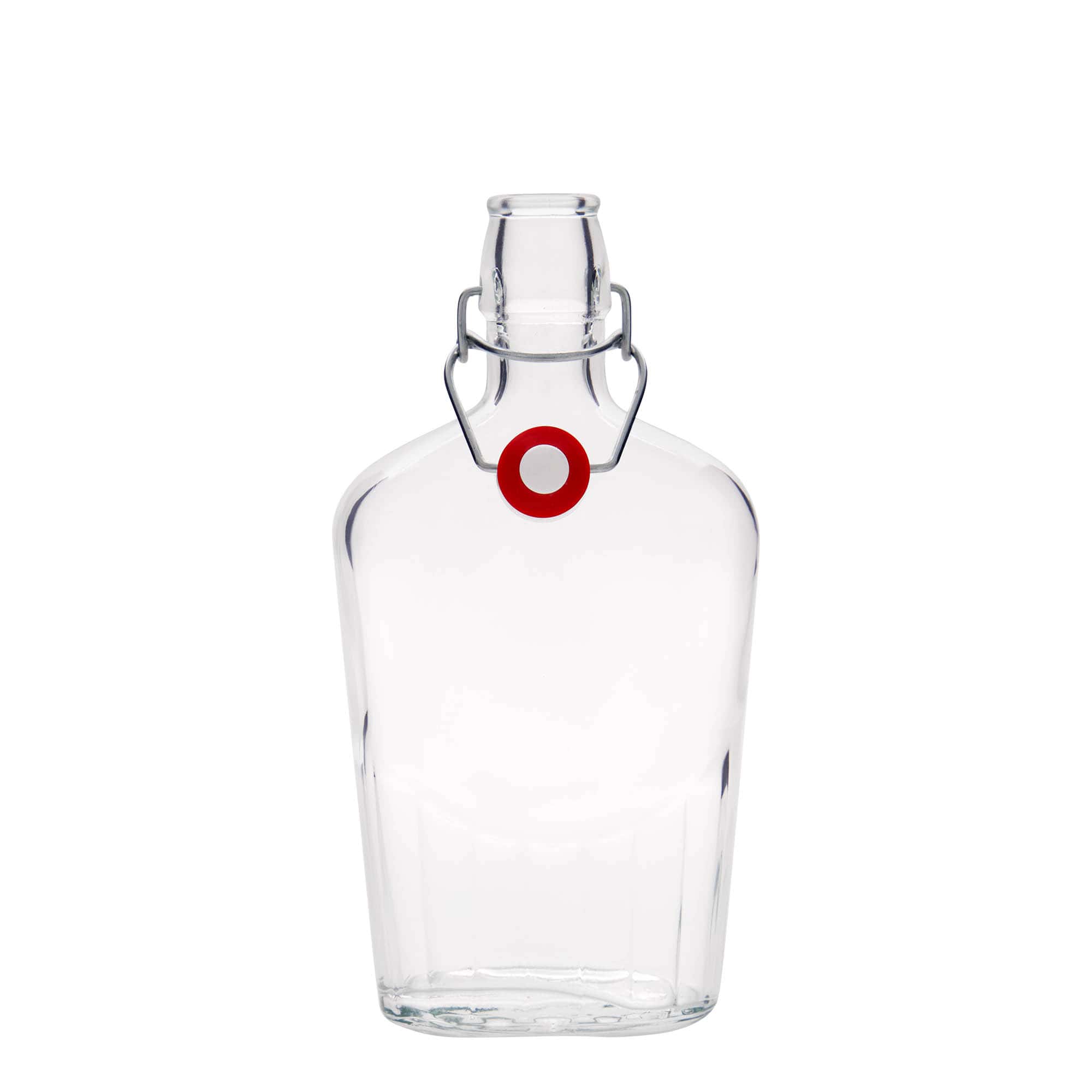 500 ml skleněná láhev 'Fiaschetta', oválná, hrdlo: uzávěr s pákou 500 ml skleněná láhev 'Fiaschetta', oválná, hrdlo: uzávěr s pákou