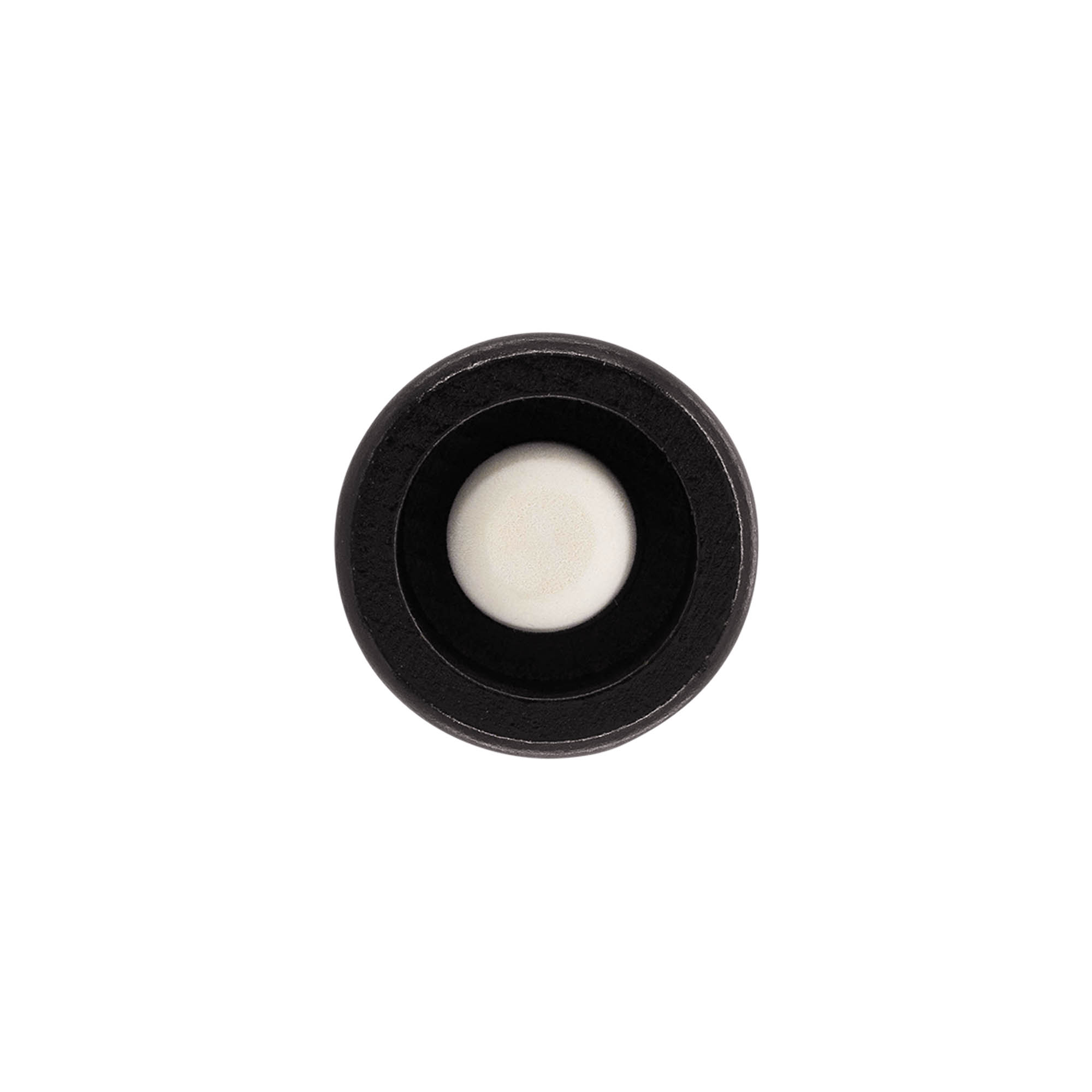 Rukojeťový korek 19 mm „Meloun“, dřevo/PE, černý, pro hrdlo: korek