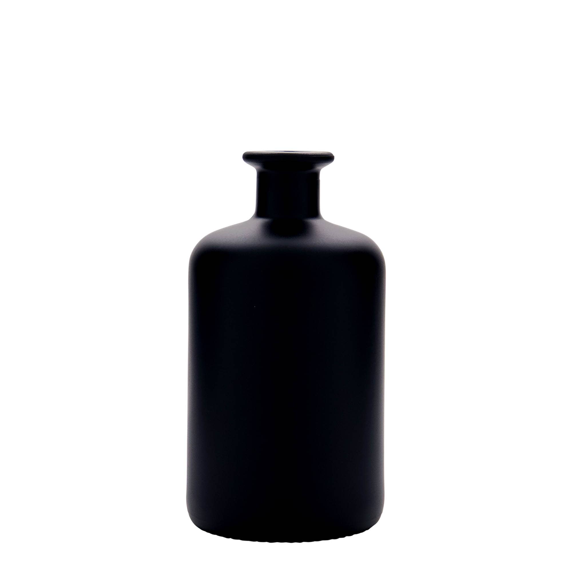 Skleněná lahev 500 ml lékárenská, černá, uzávěr: korek Skleněná lahev 500 ml lékárenská, černá, uzávěr: korek