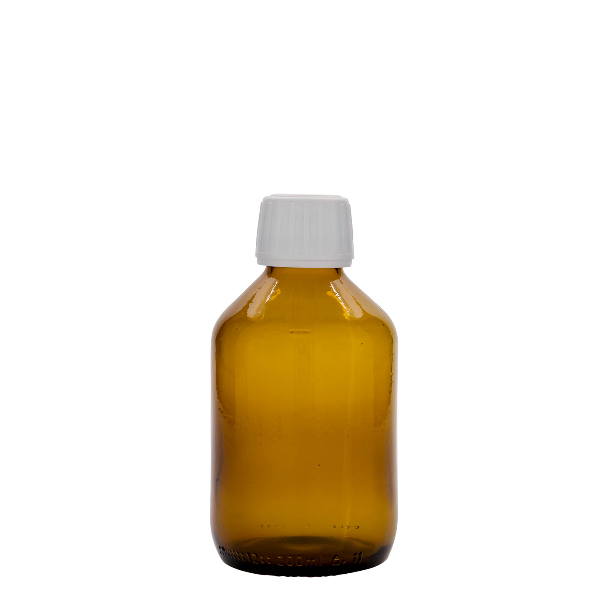 200 ml lékovka, hnědá, sklo, hrdlo: PP 28